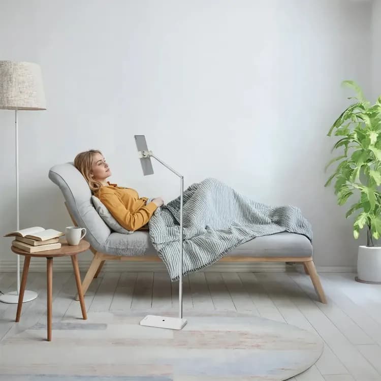 Porodo Tablet & Phone Floor Stand - Telescopic, 270° Rotation, Multifunctional 4