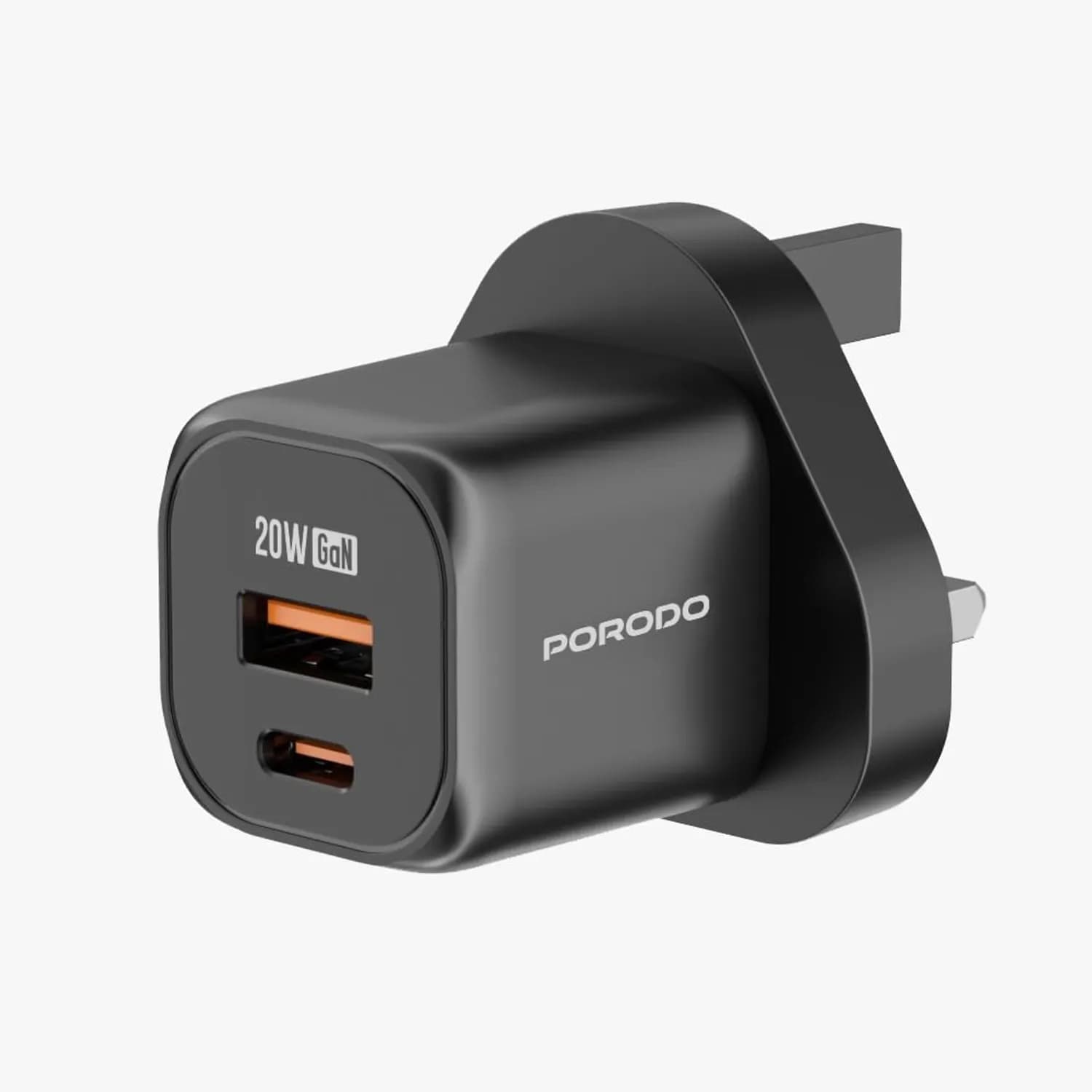 Porodo Multi-Port Super Hub - 6 AC Outlets, USB-C PD, Black 5
