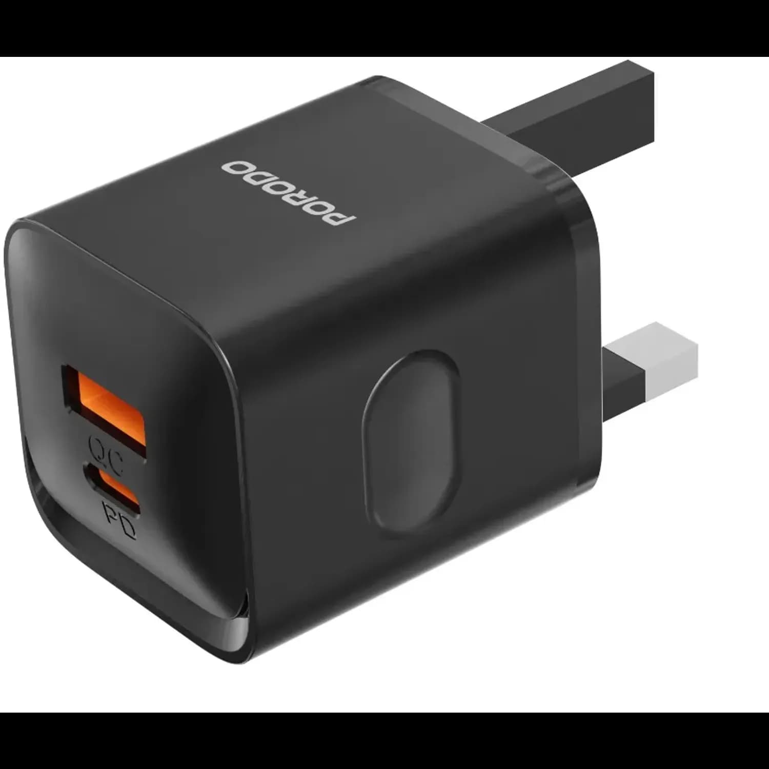 Porodo Wall Charger - Dual Port 20W, Black 1 Porodo Wall Charger - Dual Port 20W, Black 1