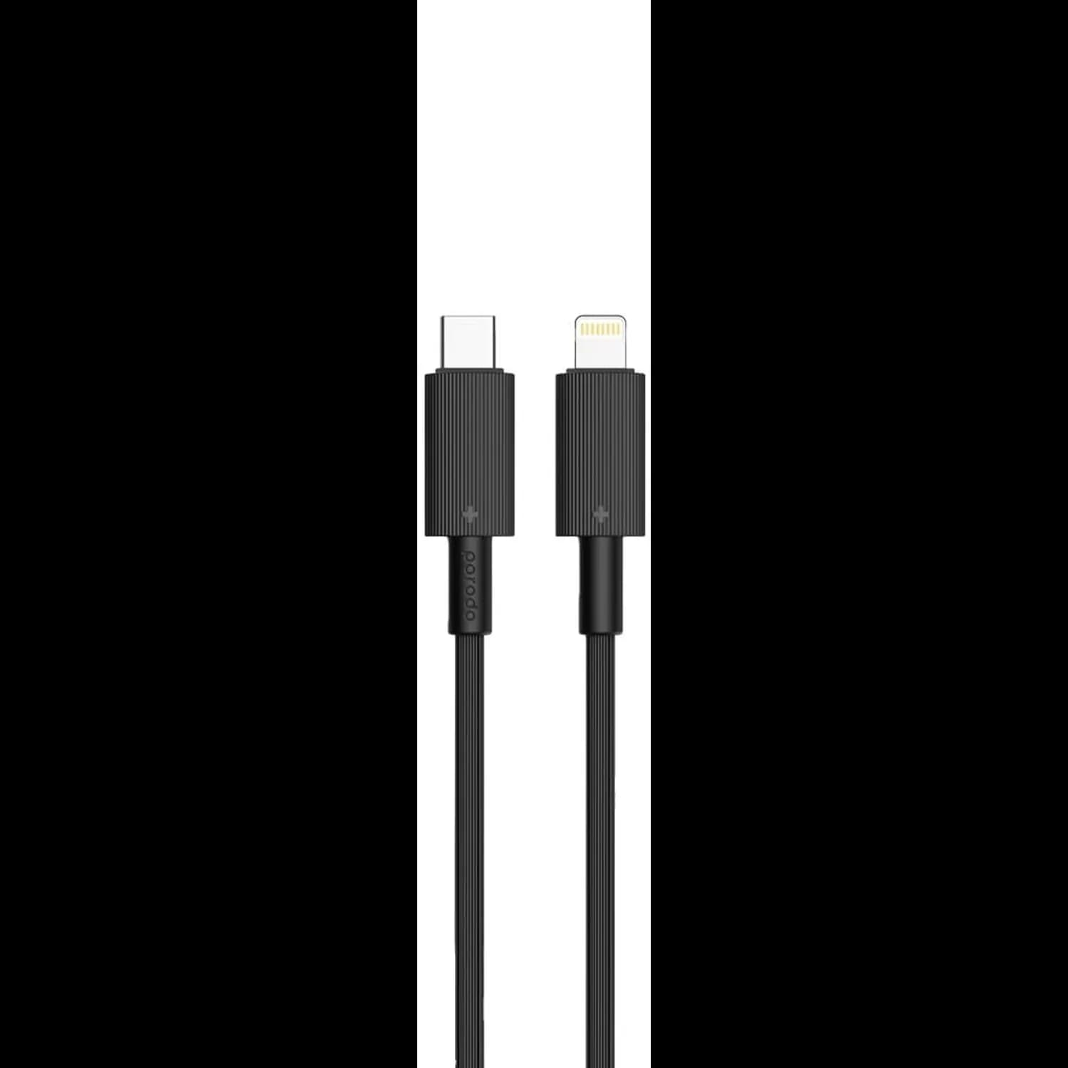 Porodo Charger PD20W with Type-C to Lightning Cable - Black 3