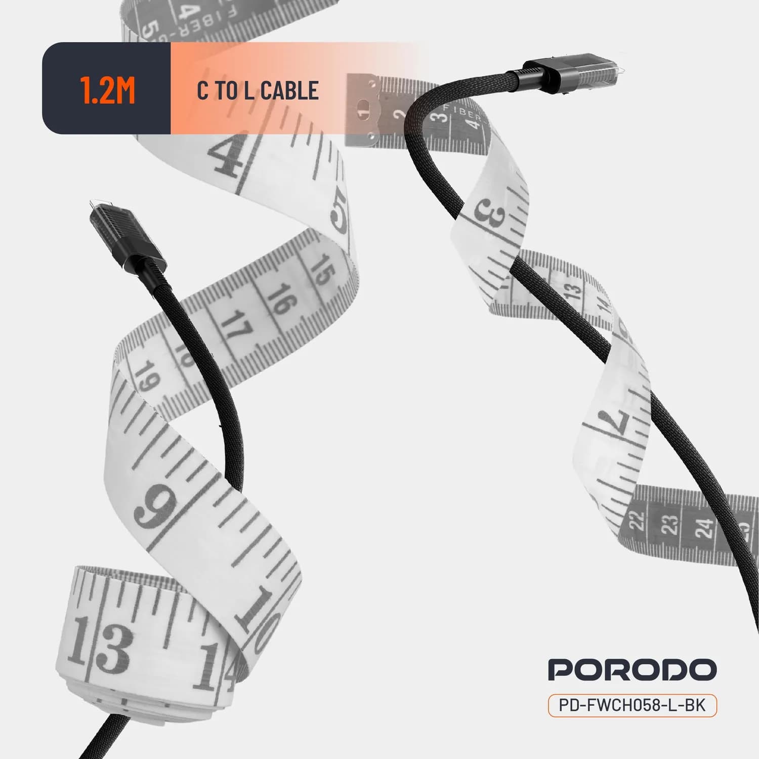 Porodo Charger - 35W PD GaN, USB-A & USB-C, Digital Display 5