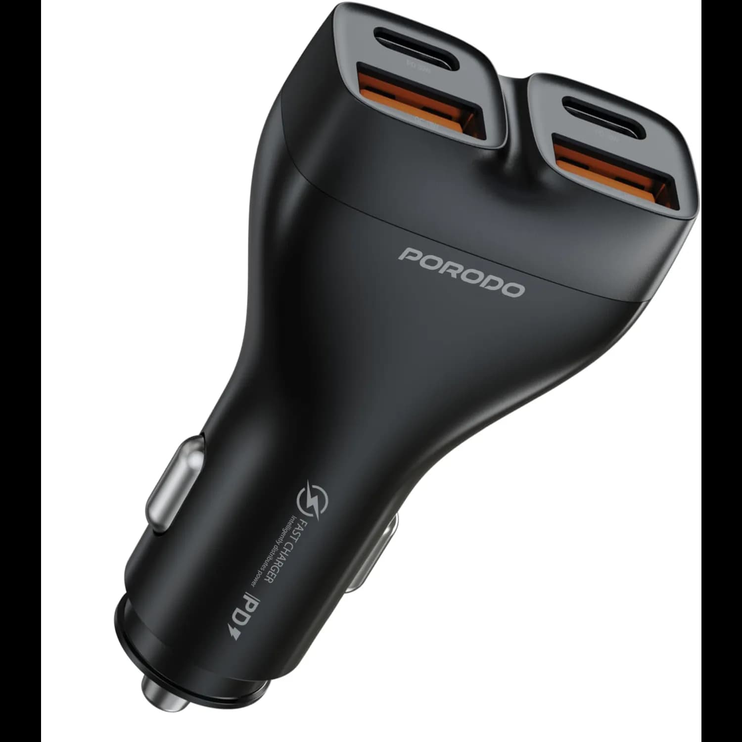 Porodo Car Charger & Audio Transmitter - 102W, Black 1 Porodo Car Charger & Audio Transmitter - 102W, Black 1