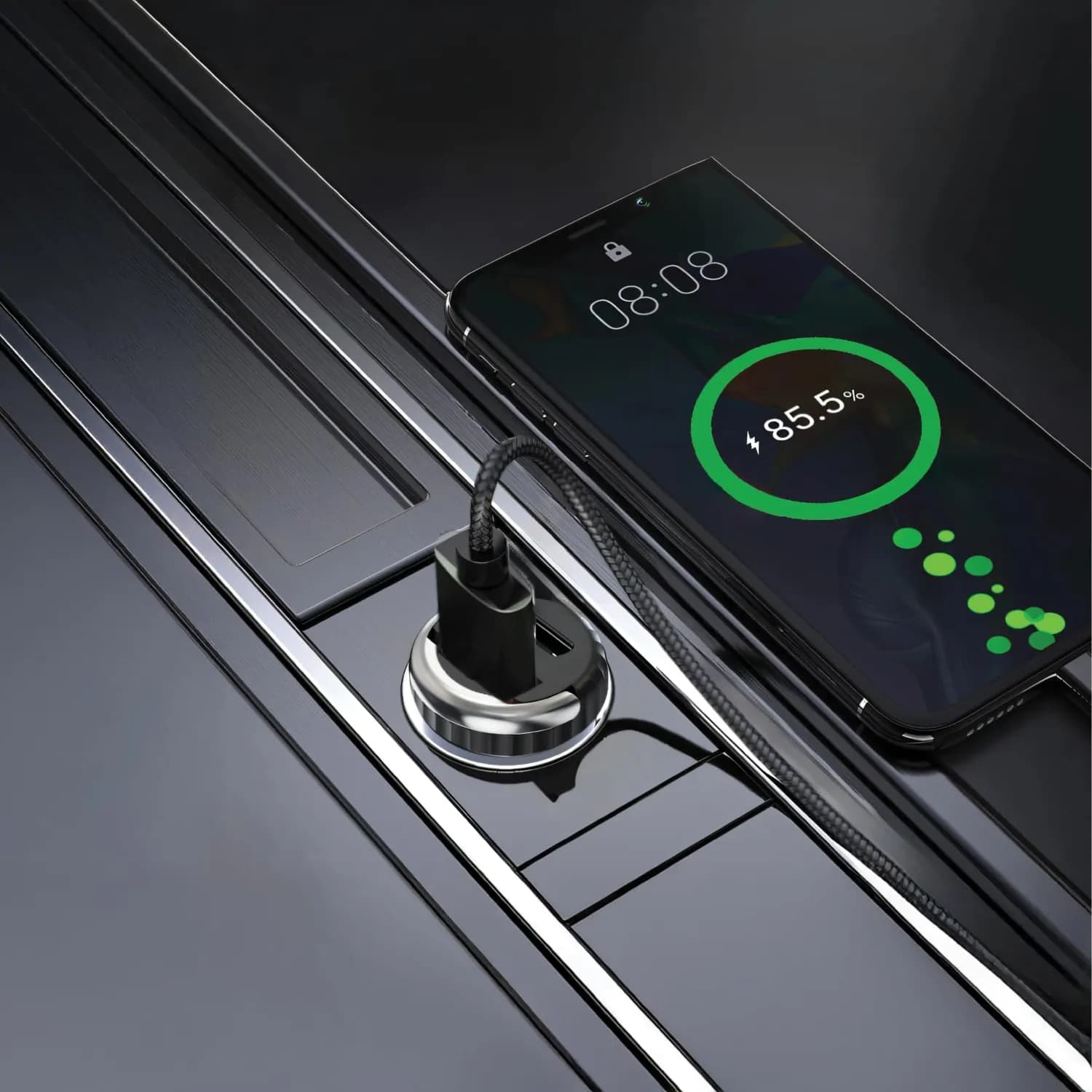 Porodo Car Charger - Dual Port 36W PD & 18W QC, Transparent 2