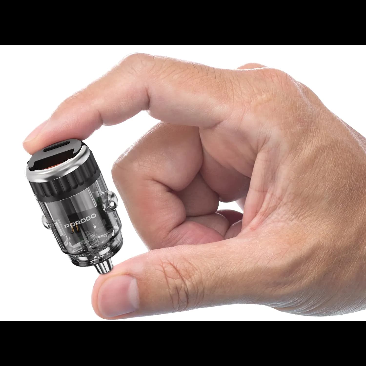 Porodo Car Charger - Dual Port 36W PD & 18W QC, Transparent 4