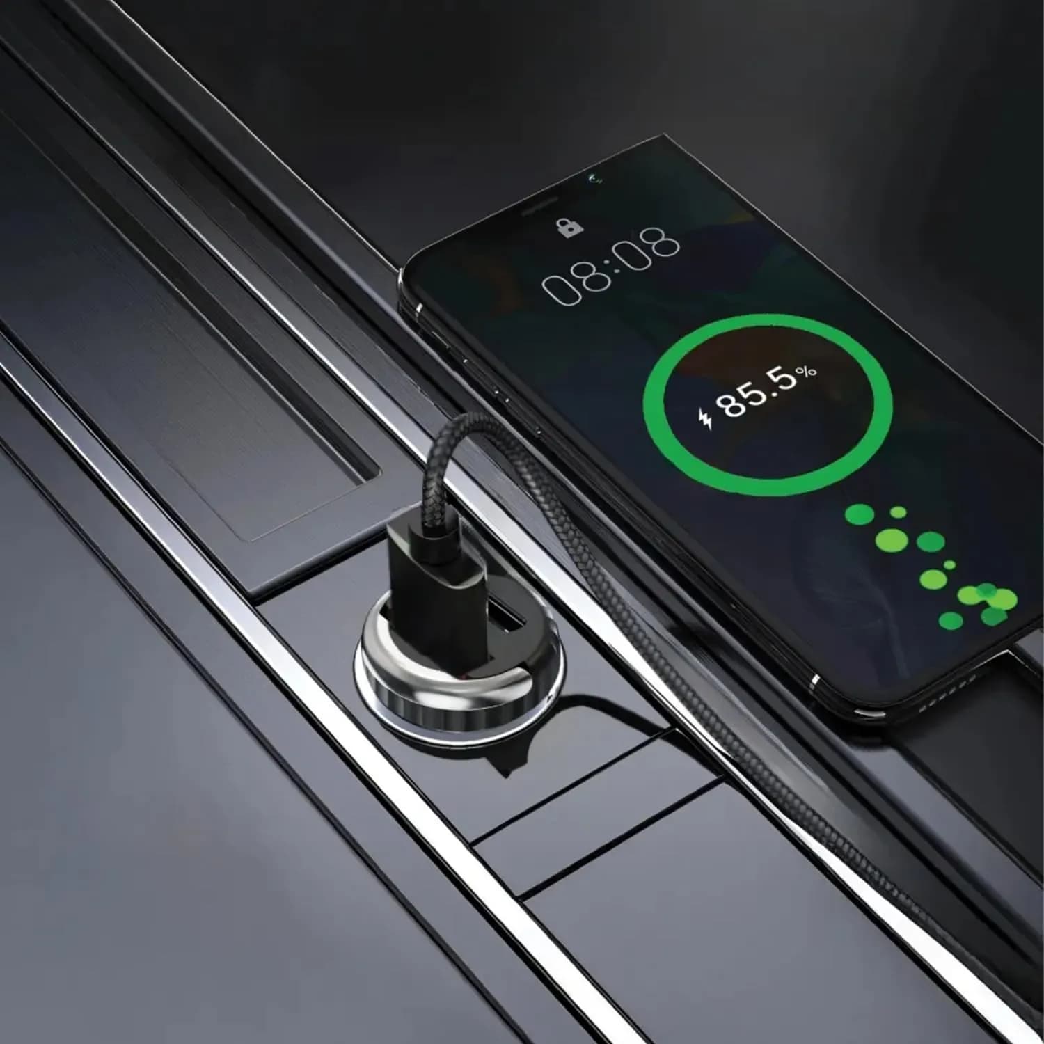 Porodo Car Charger - Dual Port, 36W PD, Transparent 2
