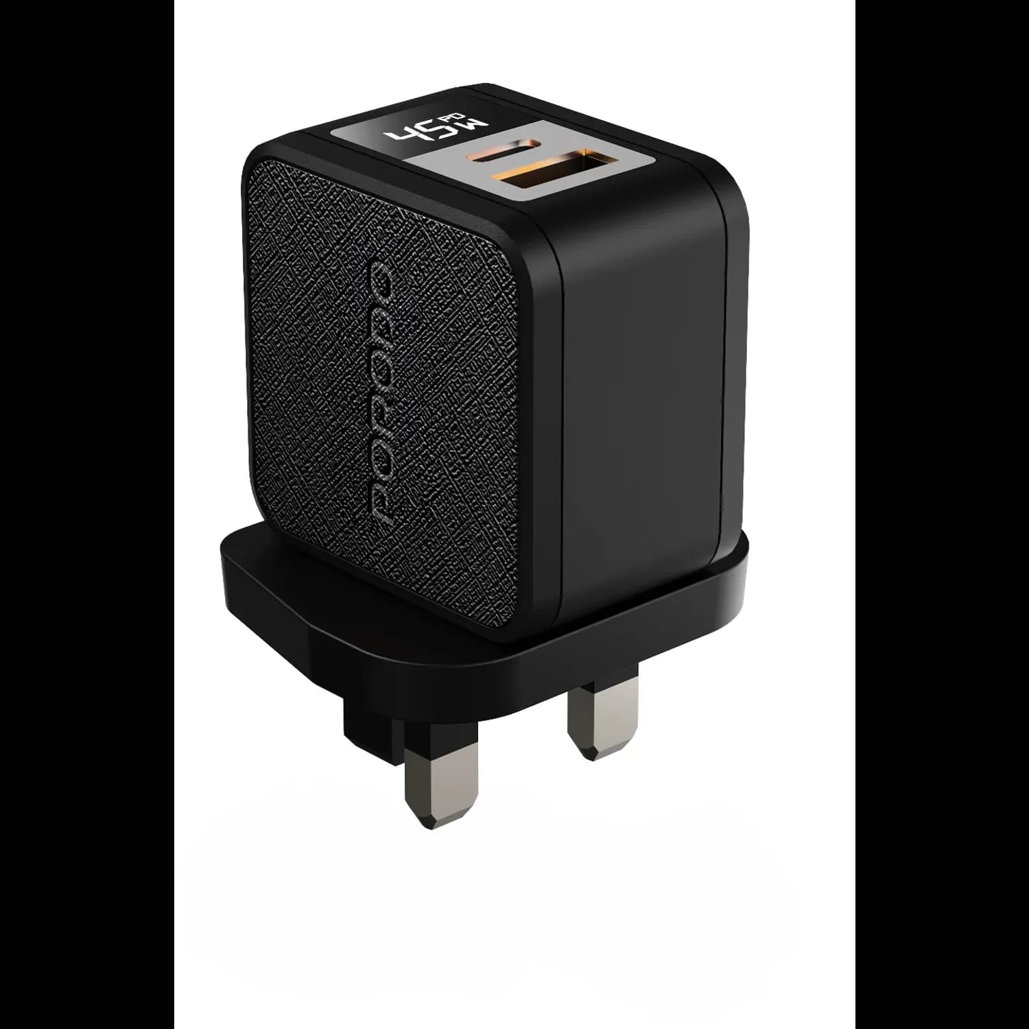 Porodo Charger Quantum - GaN 45W Multi-Port, Black 2