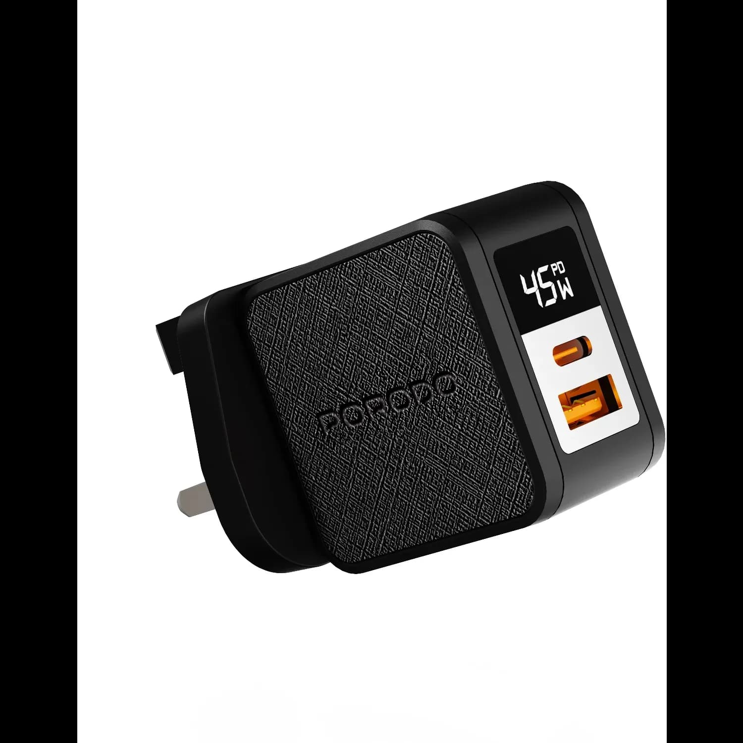 Porodo Charger Quantum - GaN 45W Multi-Port, Black 3