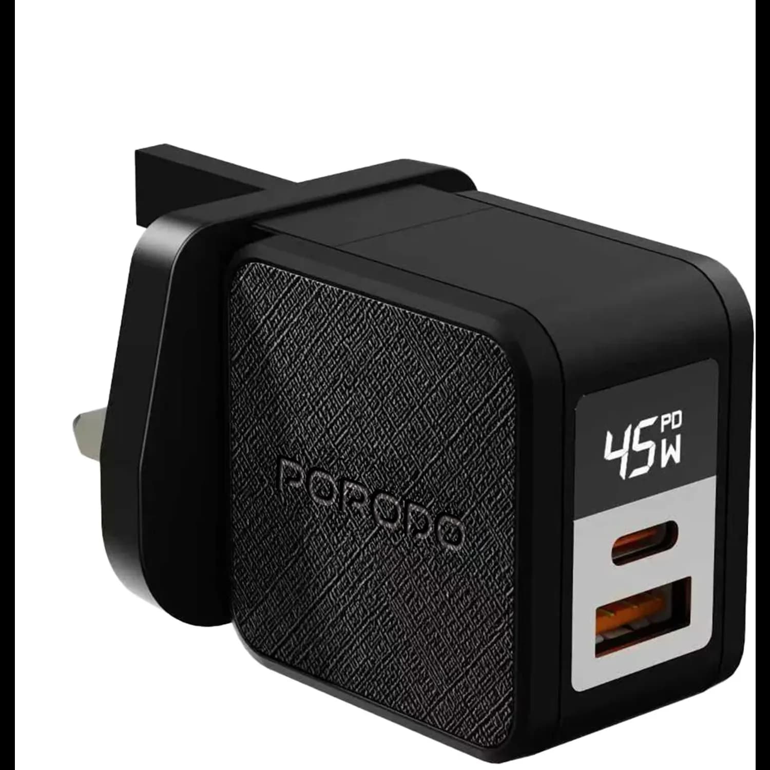 Porodo Charger Quantum - GaN 45W Multi-Port, Black 1 Porodo Charger Quantum - GaN 45W Multi-Port, Black 1