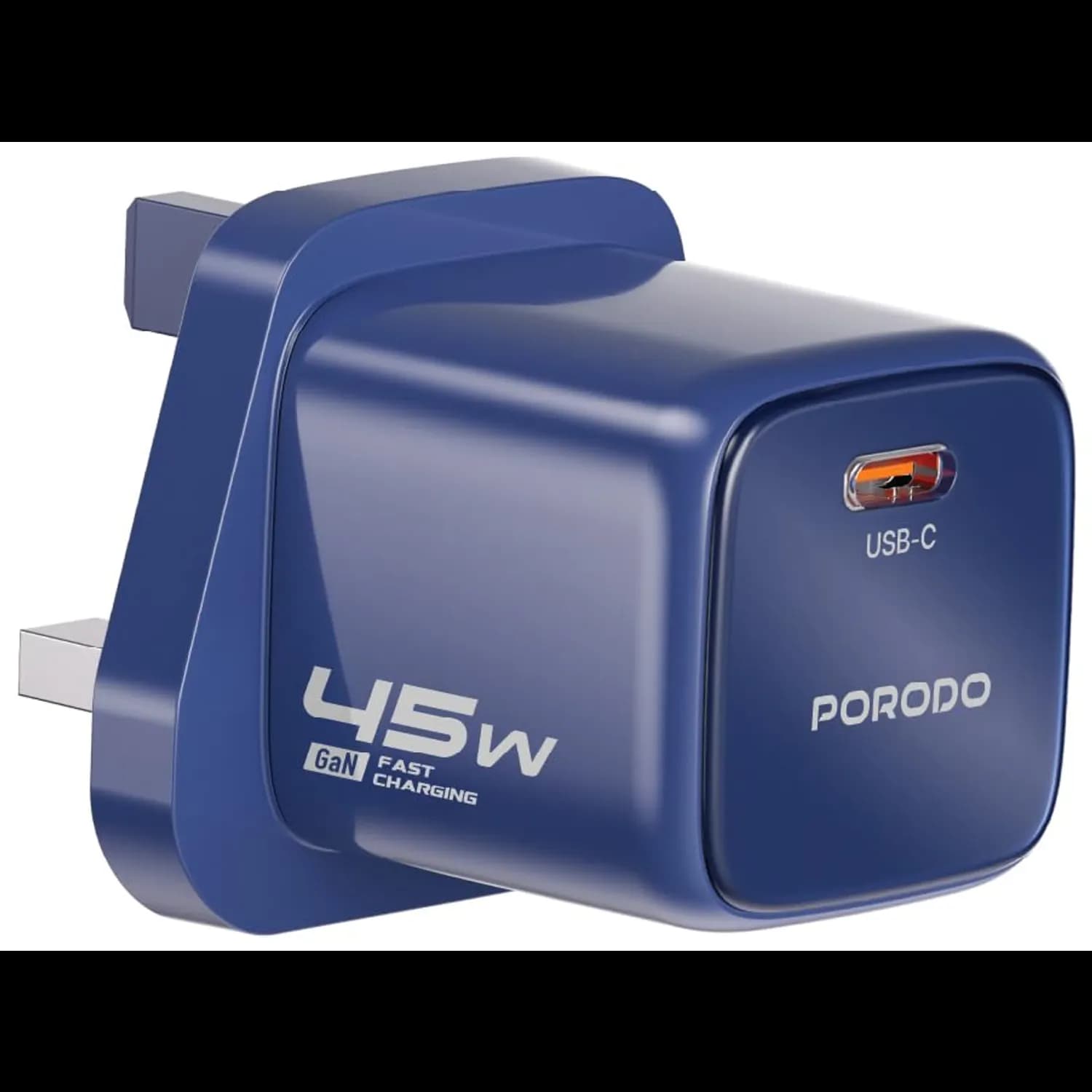 Porodo Charger Adapter - 30W Dual-Port GaN, Orange 1