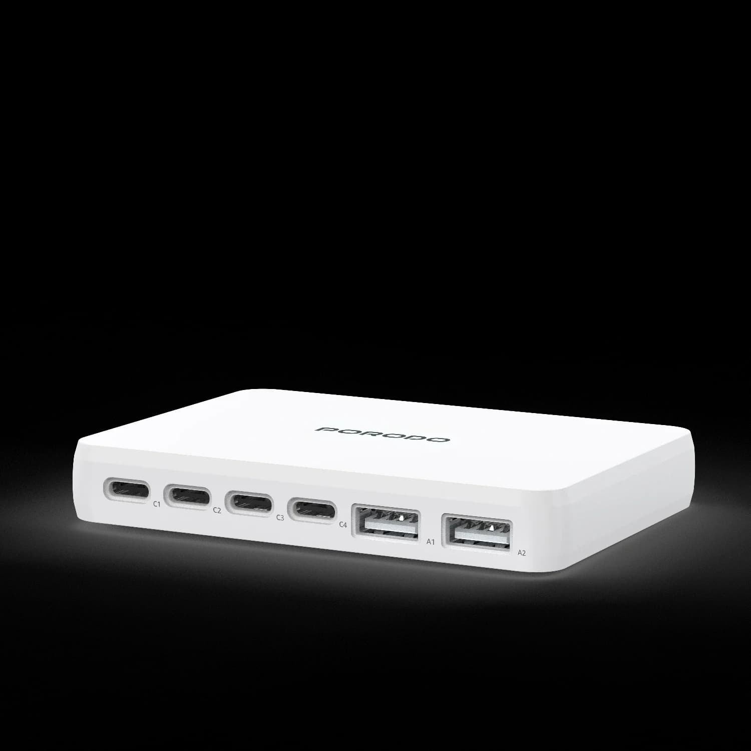 Porodo USB Multi-Port Fast Charger - 100W, White 4