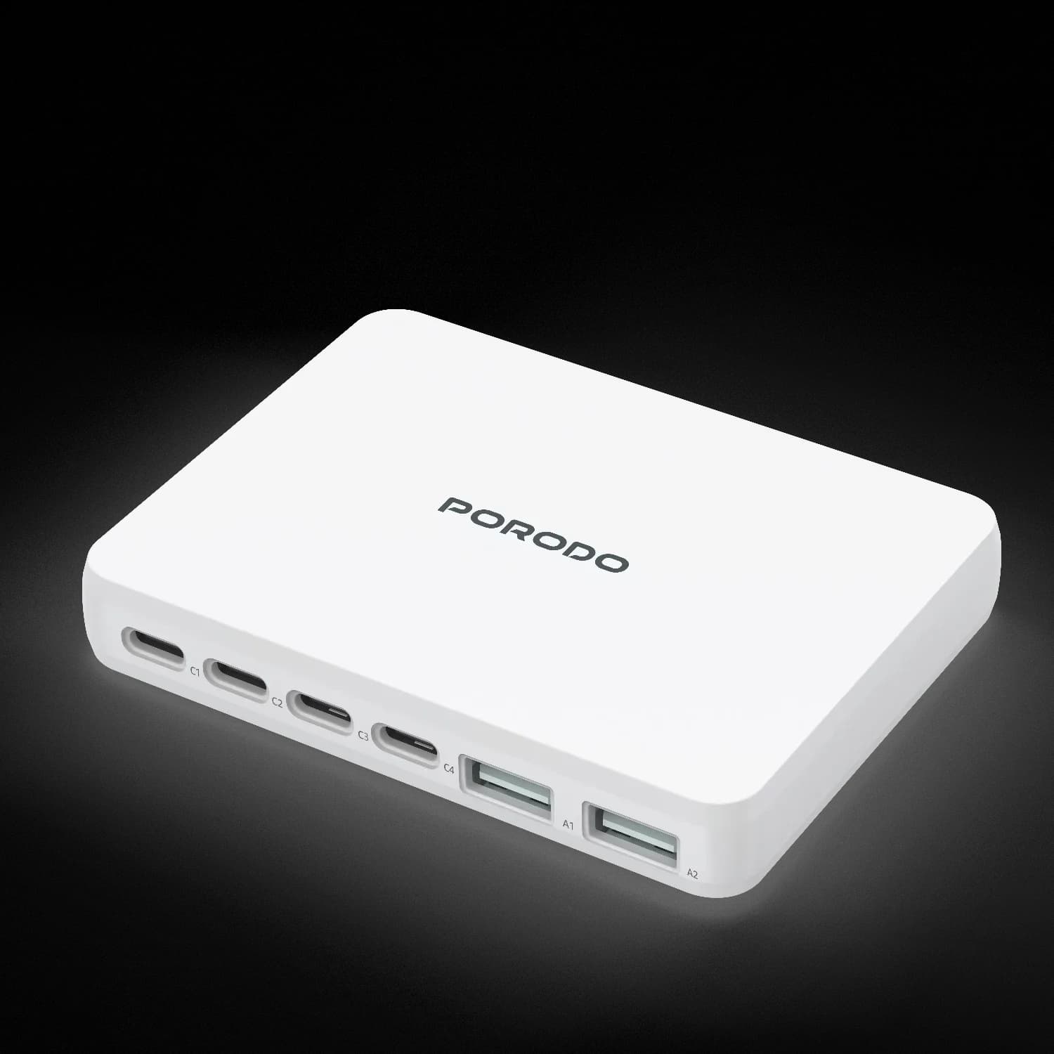 Porodo USB Multi-Port Fast Charger - 100W, White 5