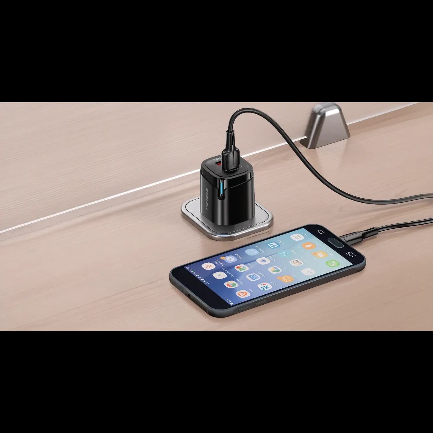 Porodo Wall Adapter Tekto - Dual USB-A 12W, Black 5