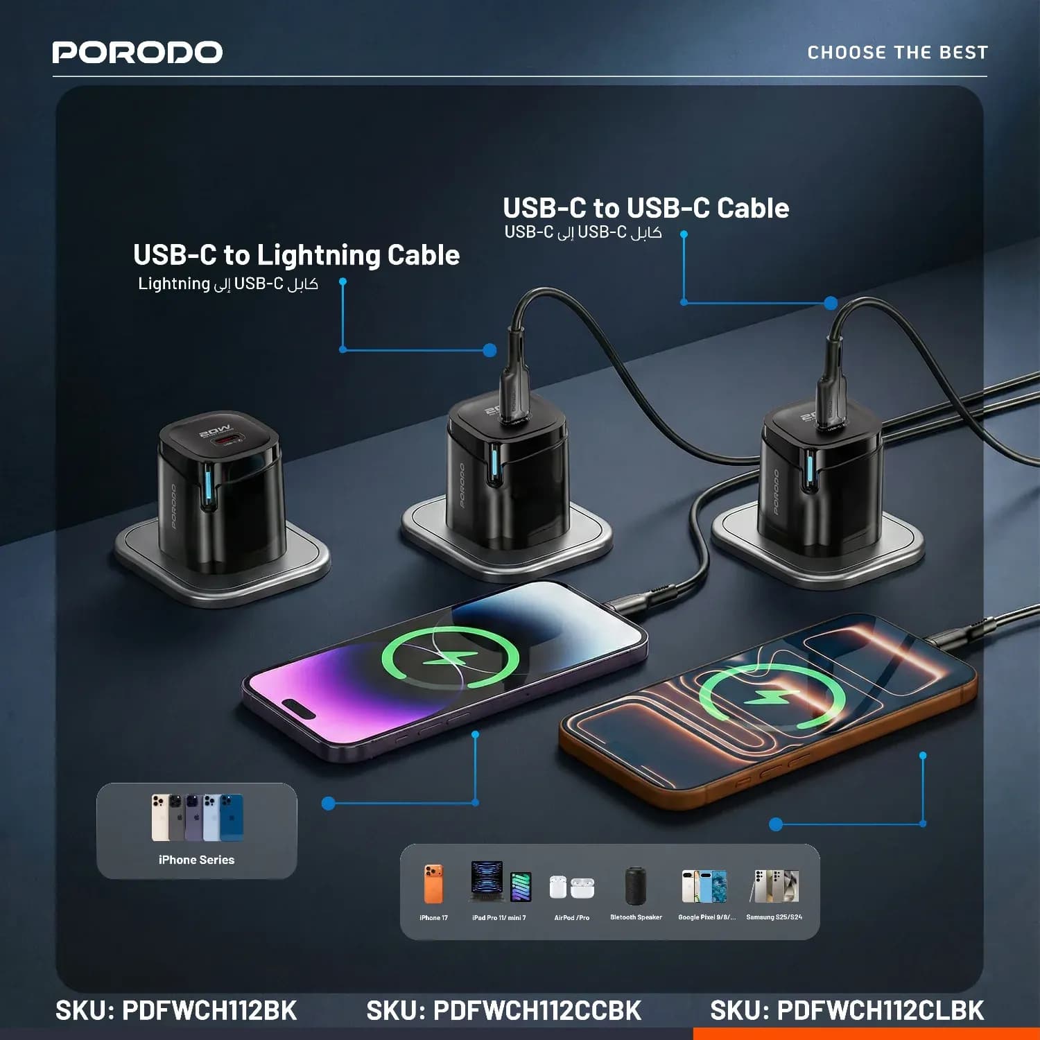 Porodo USB-C Wall Adapter - 20W PD, Black 4