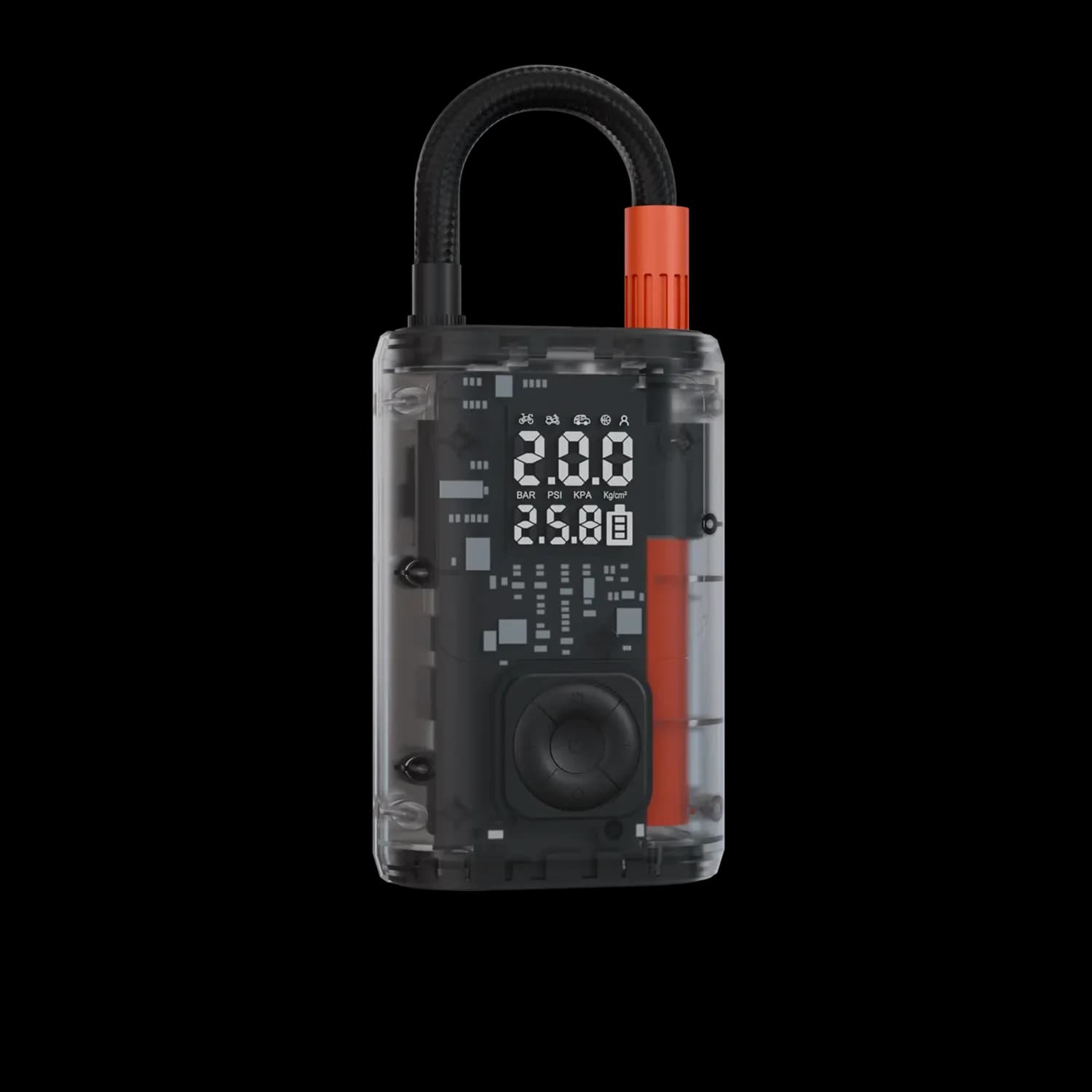 Porodo Tire Inflator VYROX - 150PSI, Portable, USB-C 1