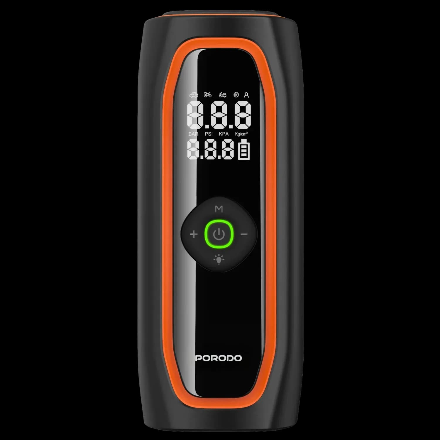 Porodo Tire Inflator Voltair - Real-time Pressure Display, Black 1 Porodo Tire Inflator Voltair - Real-time Pressure Display, Black 1