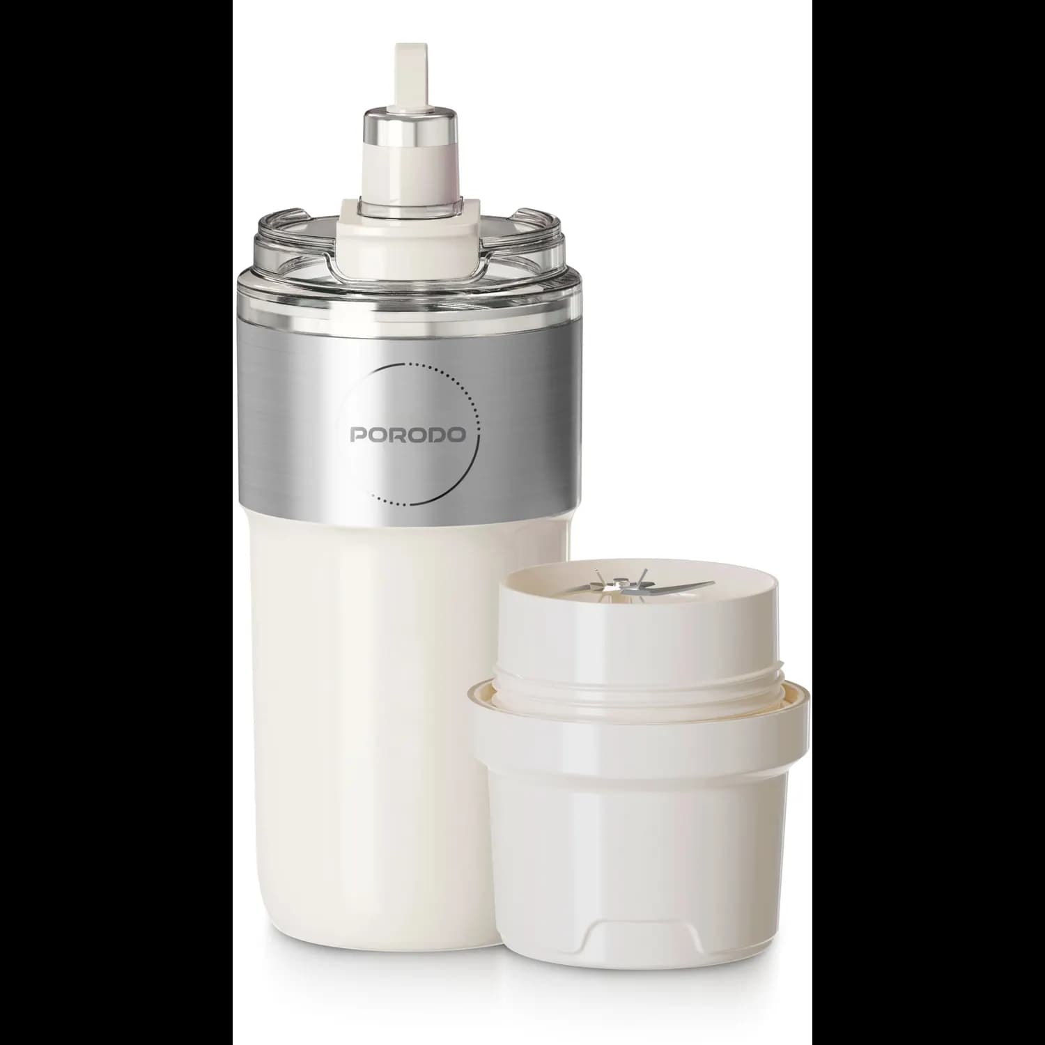 Porodo Portable Blender - Dual Cups 800mL & 600mL, White 1