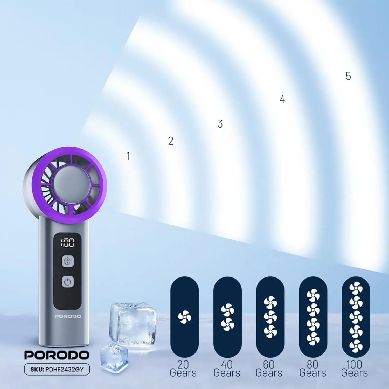Porodo Steam Mop RapidSteam Touch Control - 1200W, White 4
