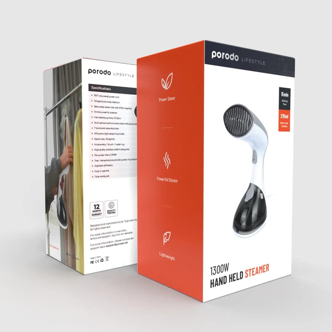 Porodo Lifestyle Hand Held Steamer Compact and Powerful Clothes Steame 4