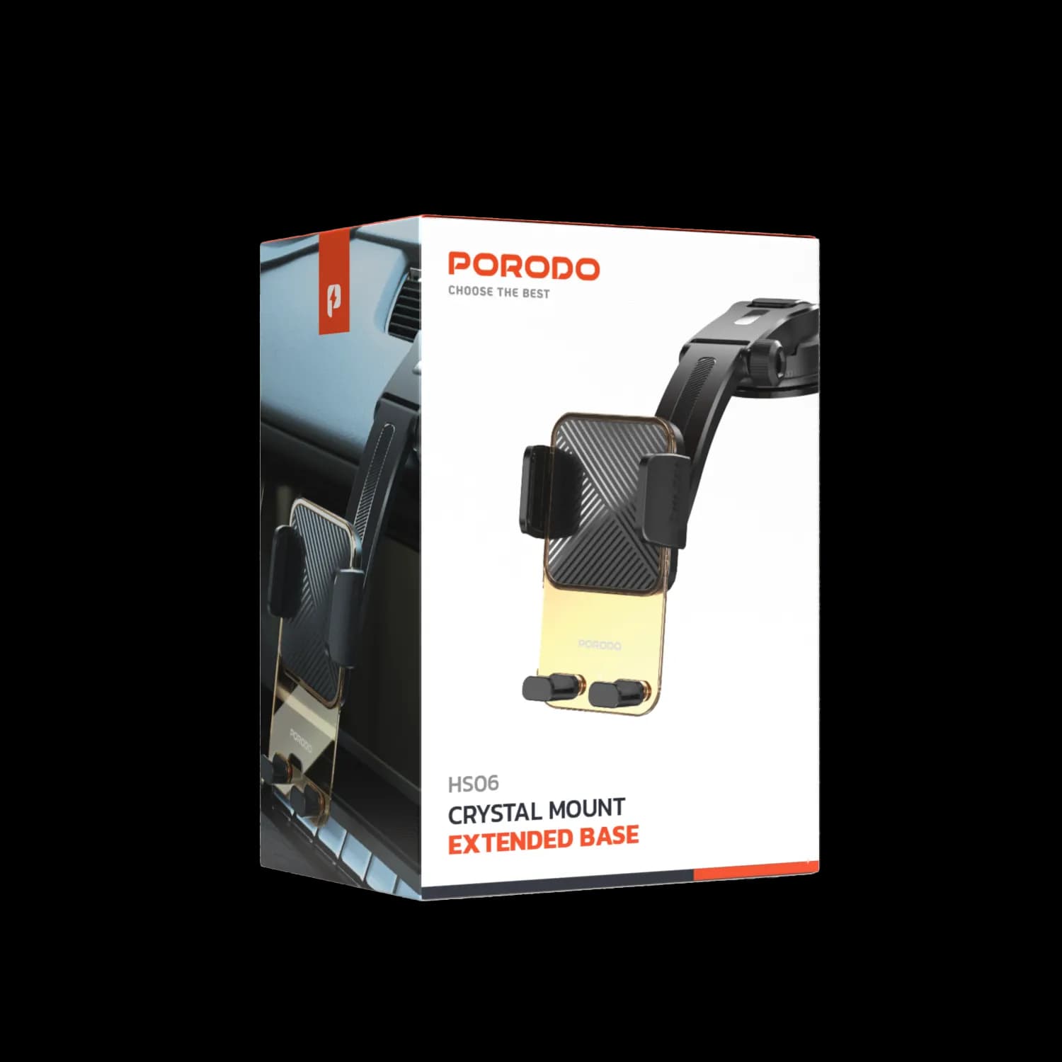 Porodo Crystal Mount Extended Base - Gold 3