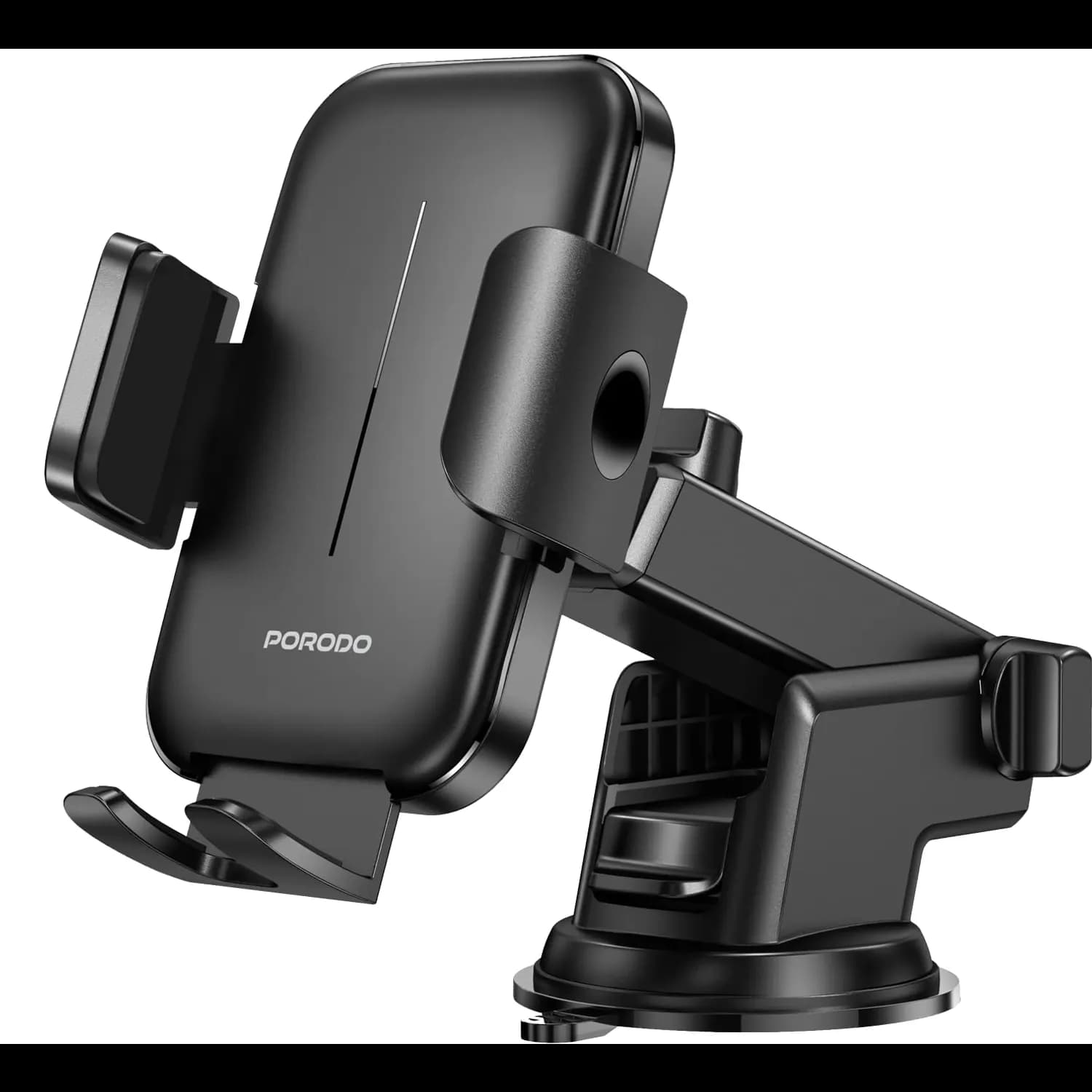Porodo Dash & Windshield Mount - Adjustable Clamp, Black 1 Porodo Dash & Windshield Mount - Adjustable Clamp, Black 1