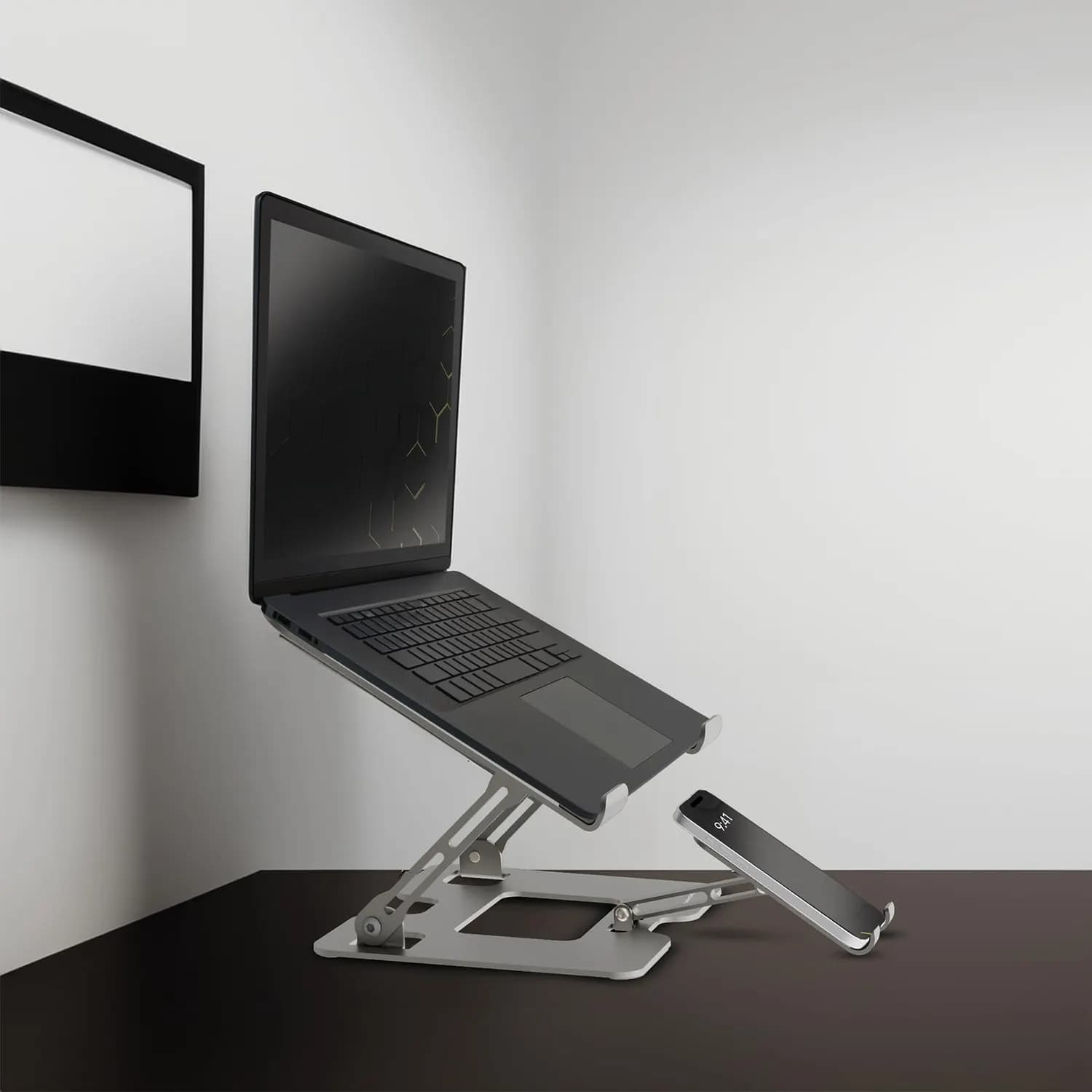 Porodo Multi-Device Stand PD-HSM09-SL - Adjustable, Silver 2