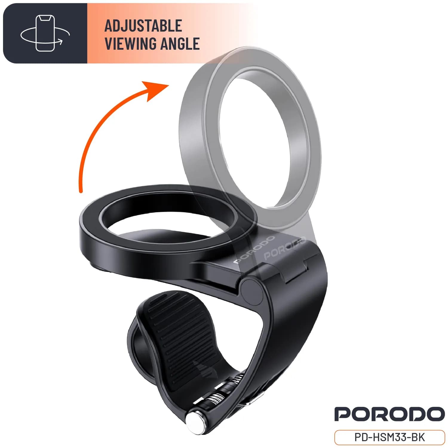 Porodo Car Dashboard MagSafe Mount - Magnetic Grip, Black 2