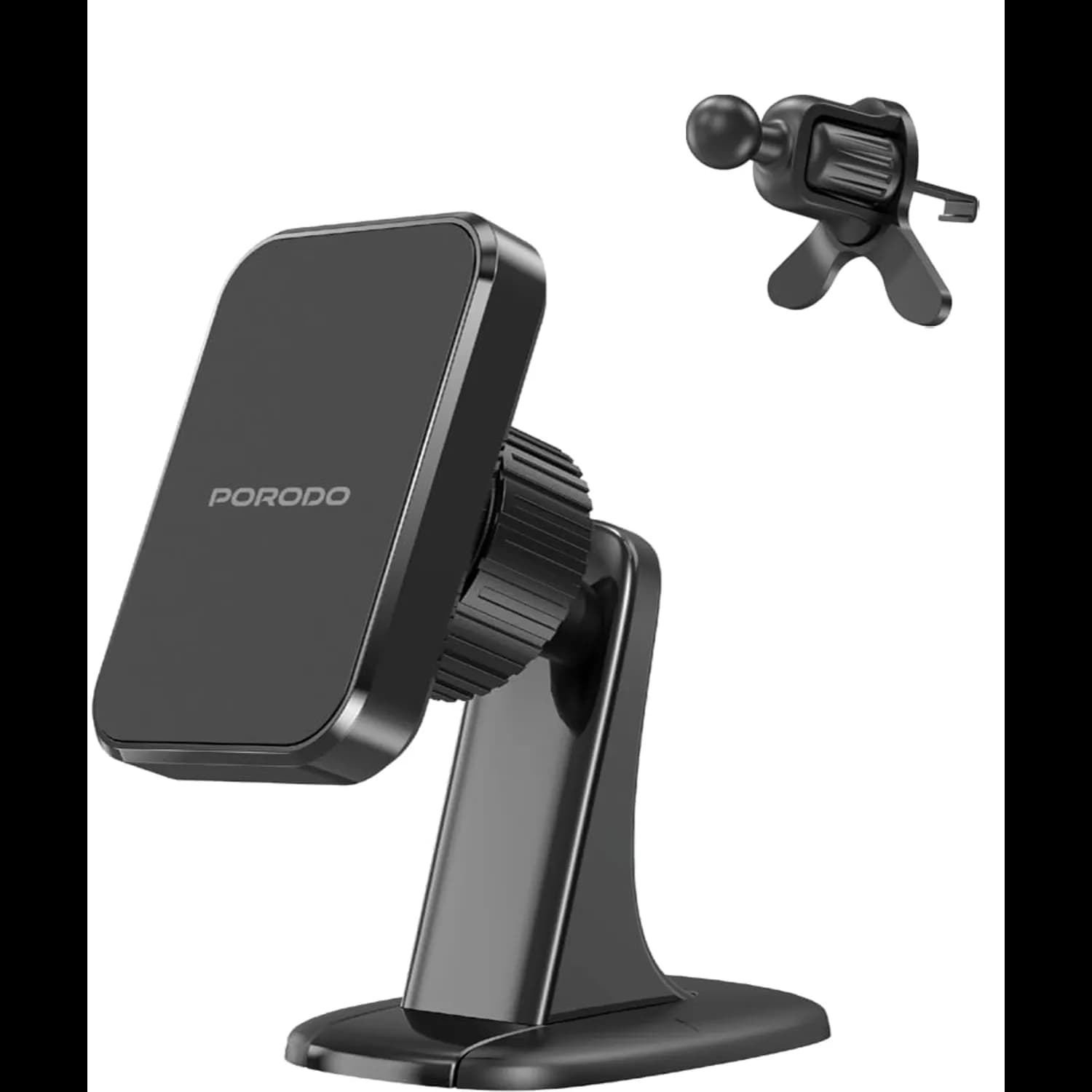 Porodo Magnetic Phone Holder - Dual Mount, Black 1
