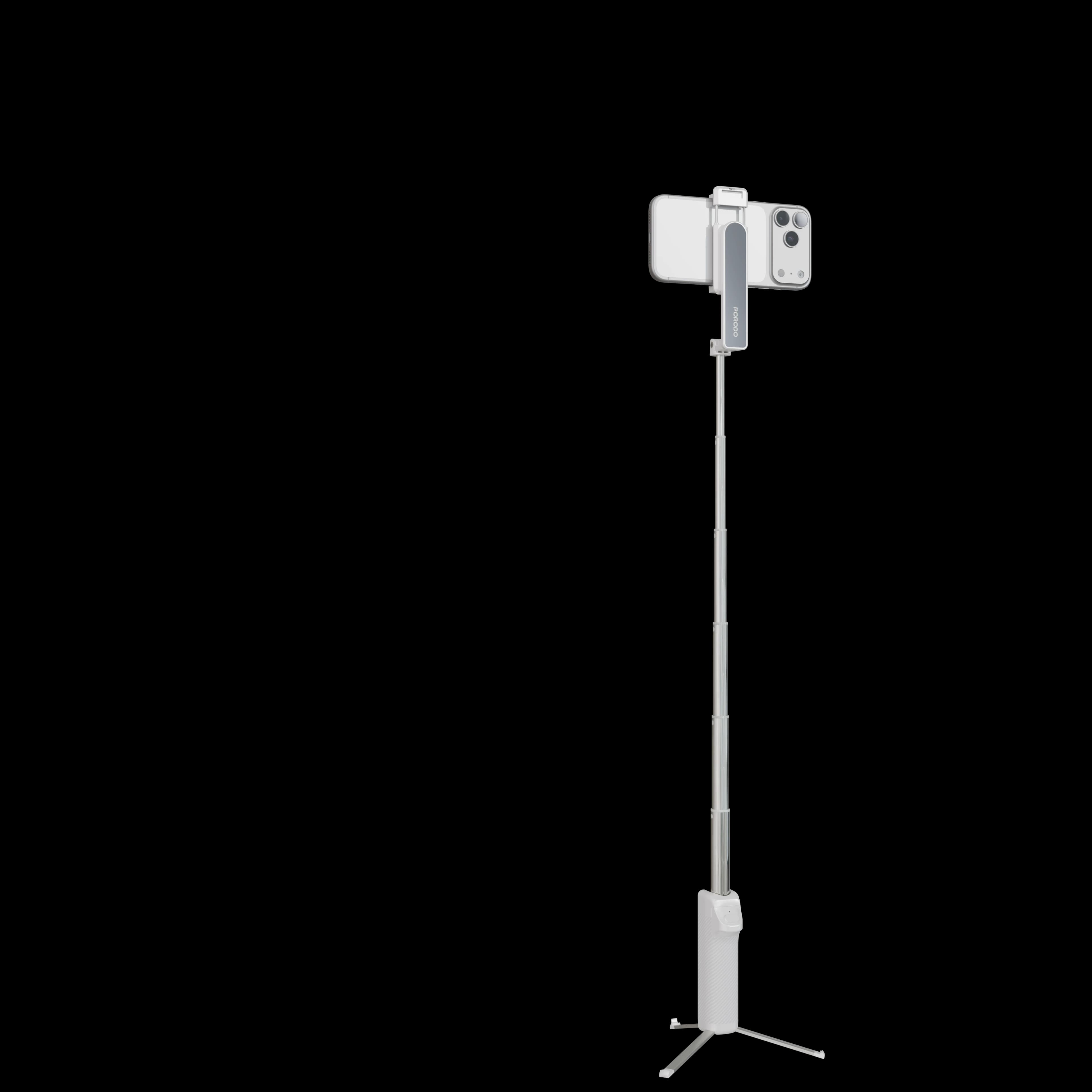 Porodo Selfie Stick with Tripod PDI10WH - White 4