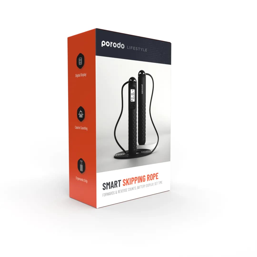 Porodo Lifestyle Smart Skipping Rope — Black 2