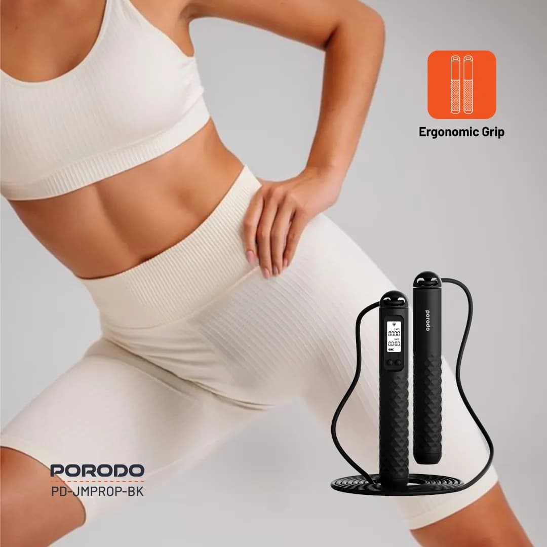 Porodo Lifestyle Smart Skipping Rope — Black 5