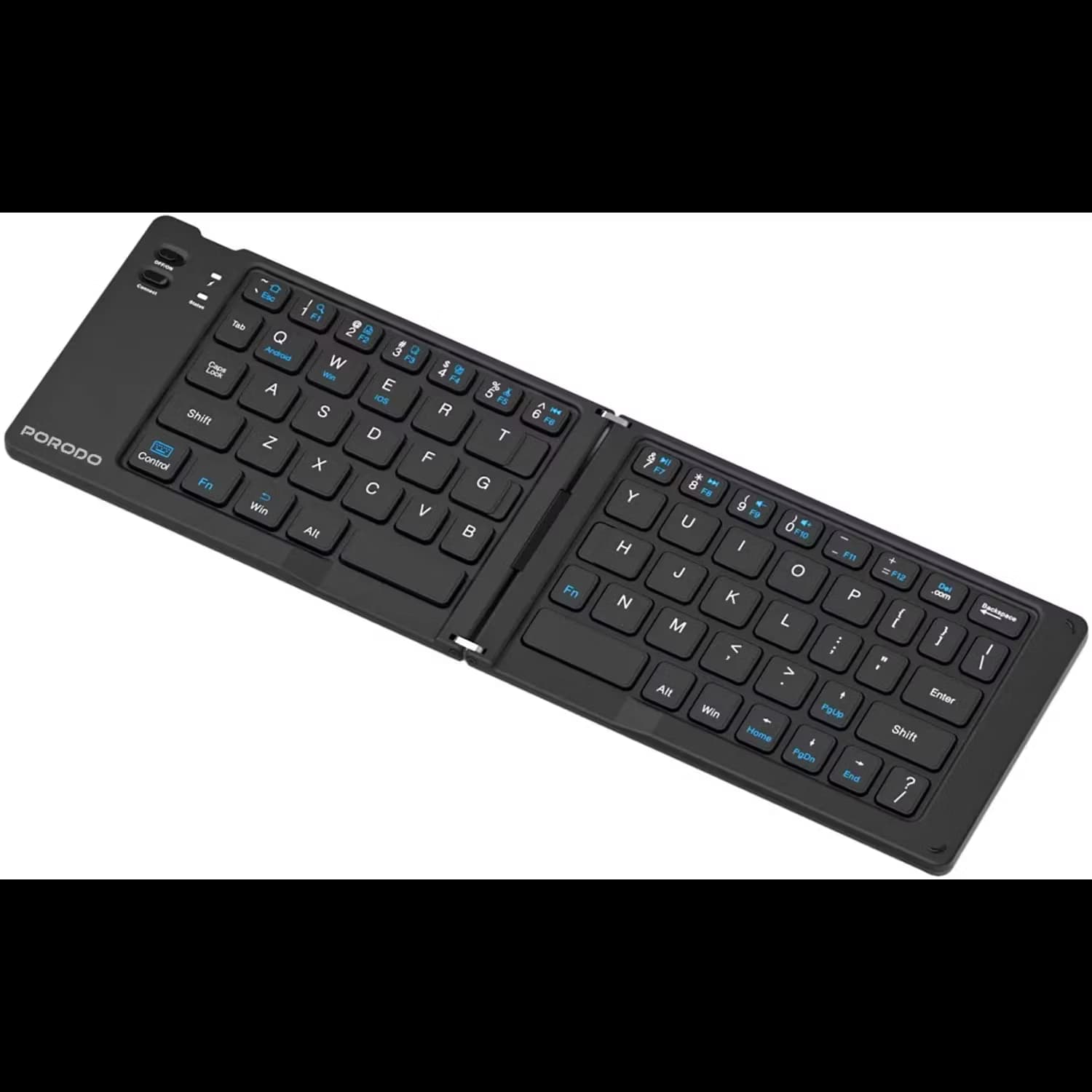 Porodo Keyboard & Mouse Set - 6-in-1, Dual Connectivity, Black 3
