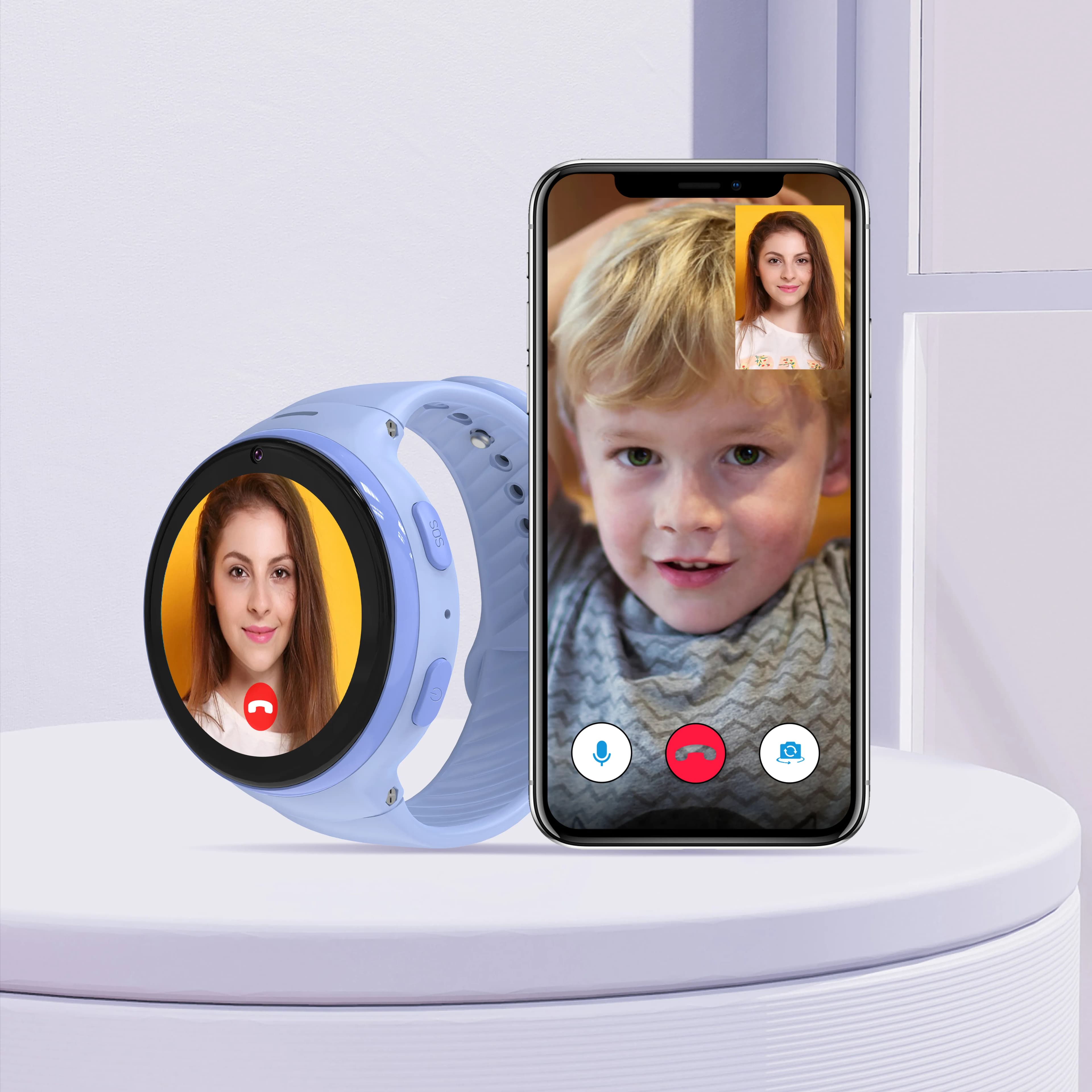 Porodo 4G Kids GPS Smart Watch — Blue 4