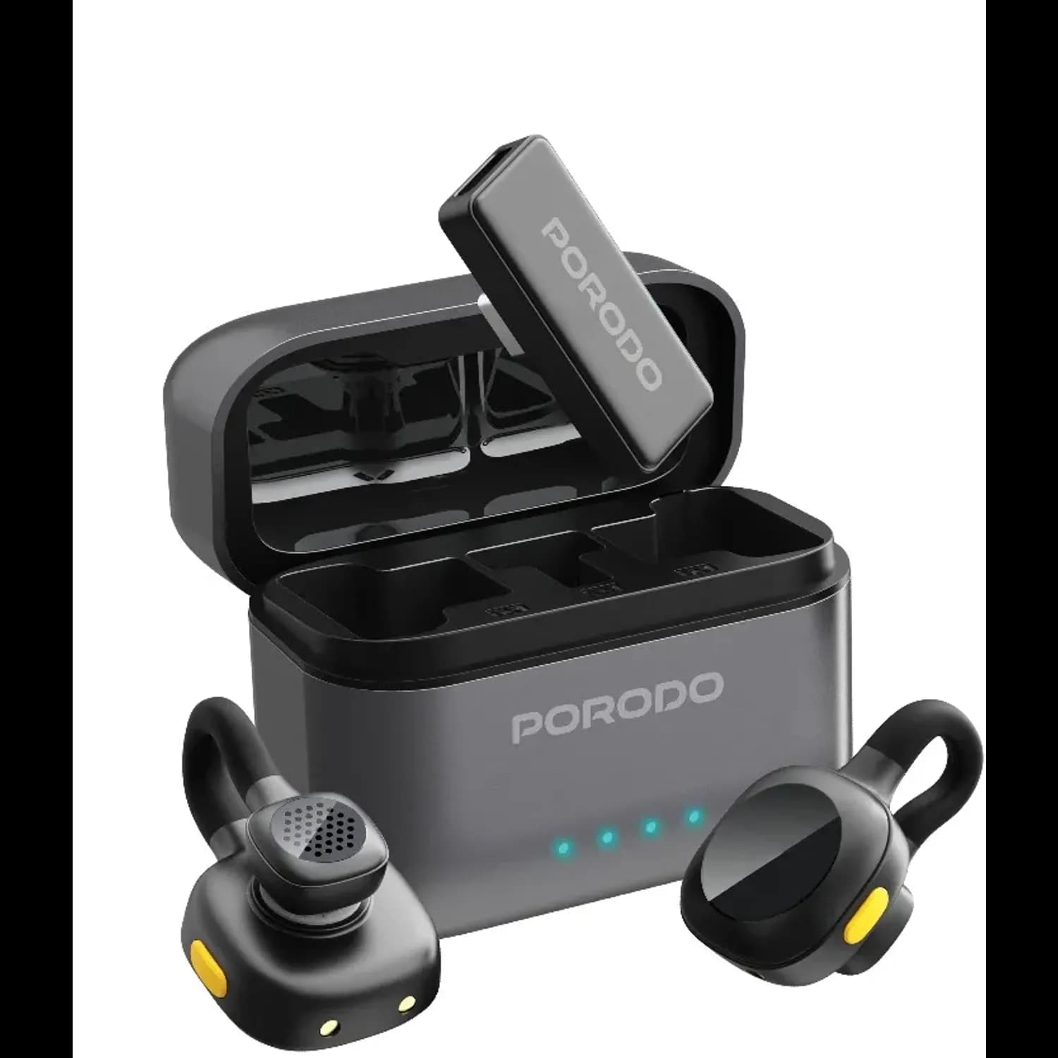 Porodo Lavalier Microphone - USB-C, 15M Range, Black 1 Porodo Lavalier Microphone - USB-C, 15M Range, Black 1