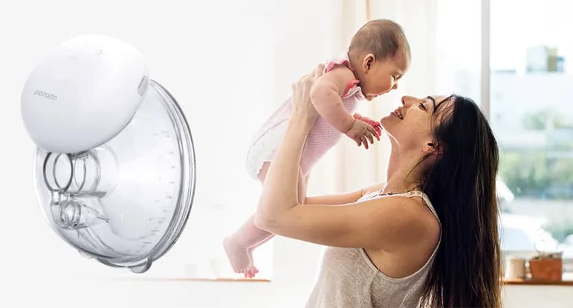 Porodo Lifestyle Wearable Motorised Breast Pump - White 3
