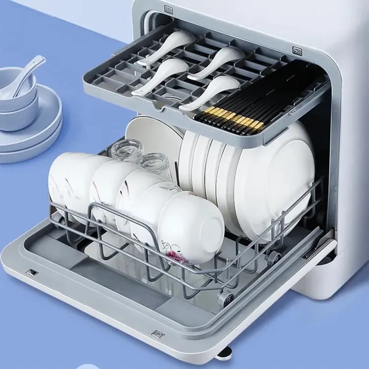 Porodo Portable Mini Dishwasher - Dual Mode, UV Sterilization, White 2