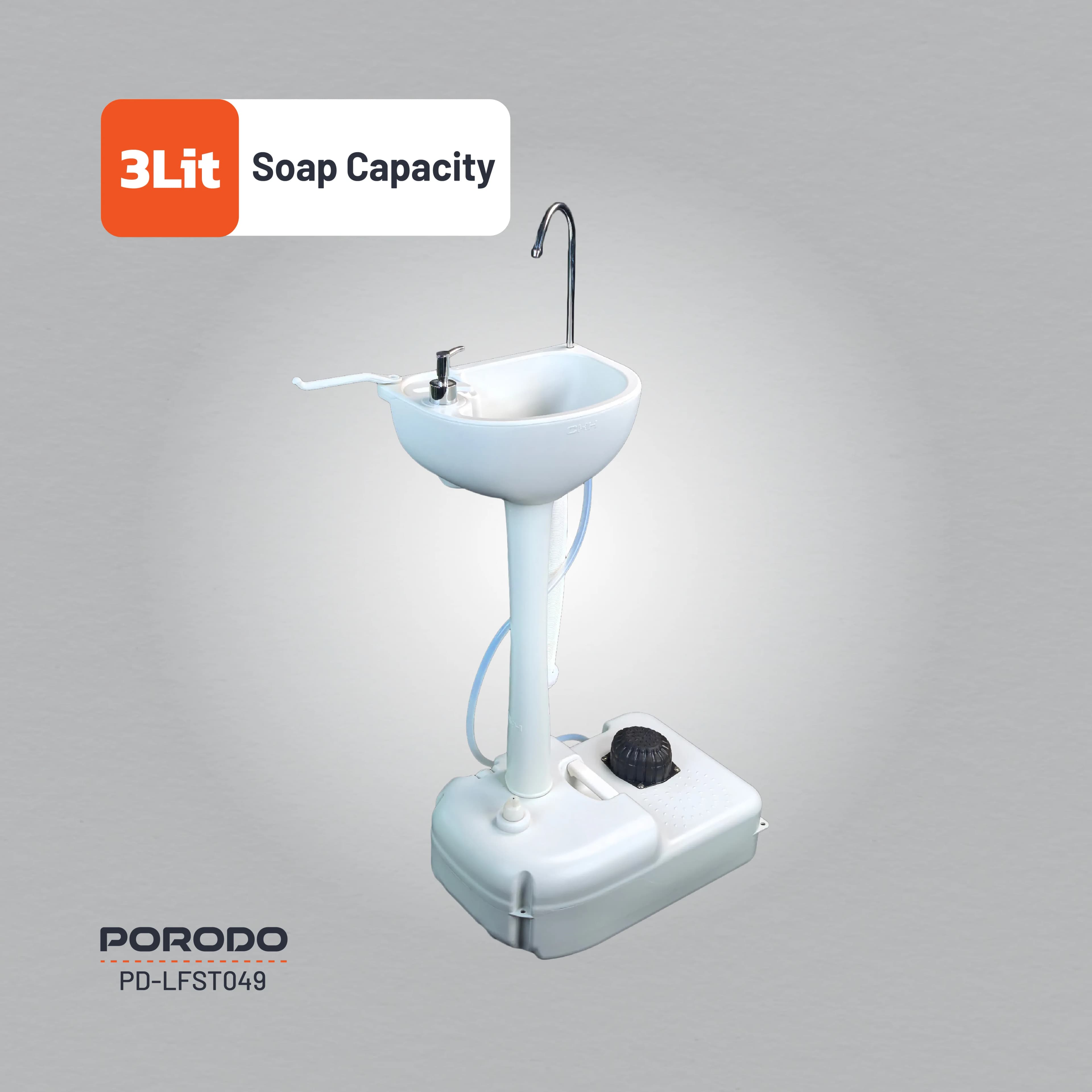 Porodo Lifestyle Portable Handwash Station - White 2