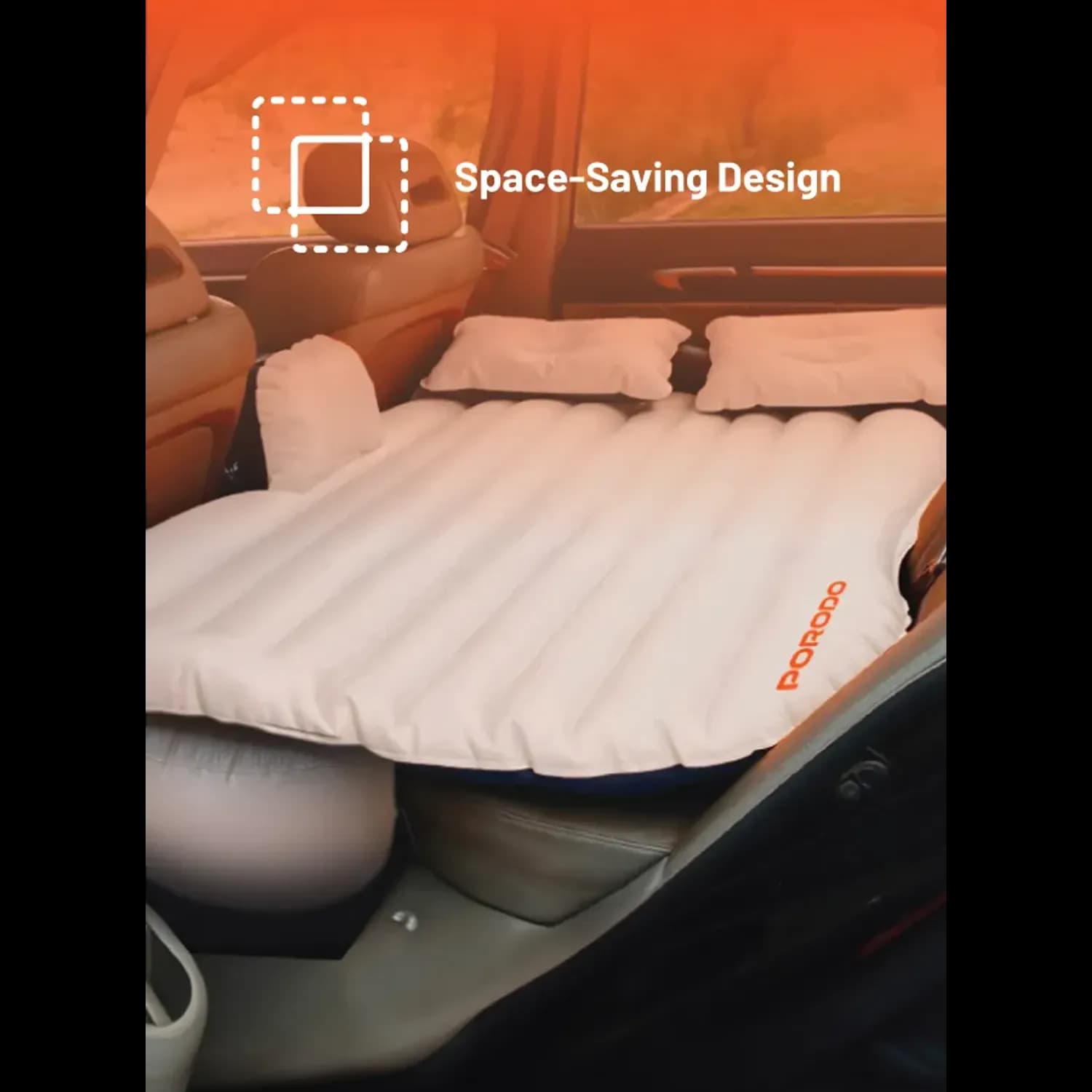 Porodo Car Mattress - Beige 5
