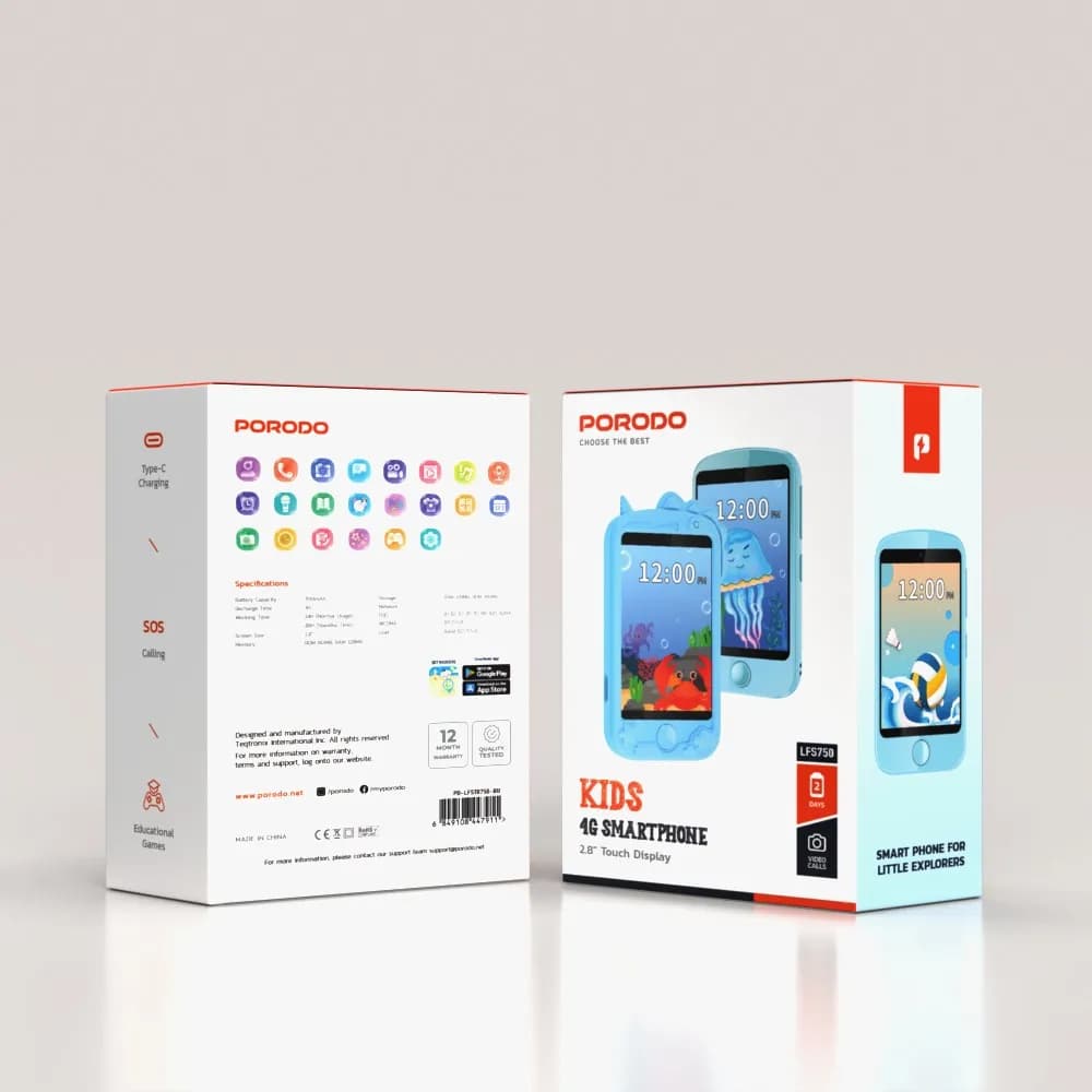 Porodo Kids 4G Smart Phone — Blue 2