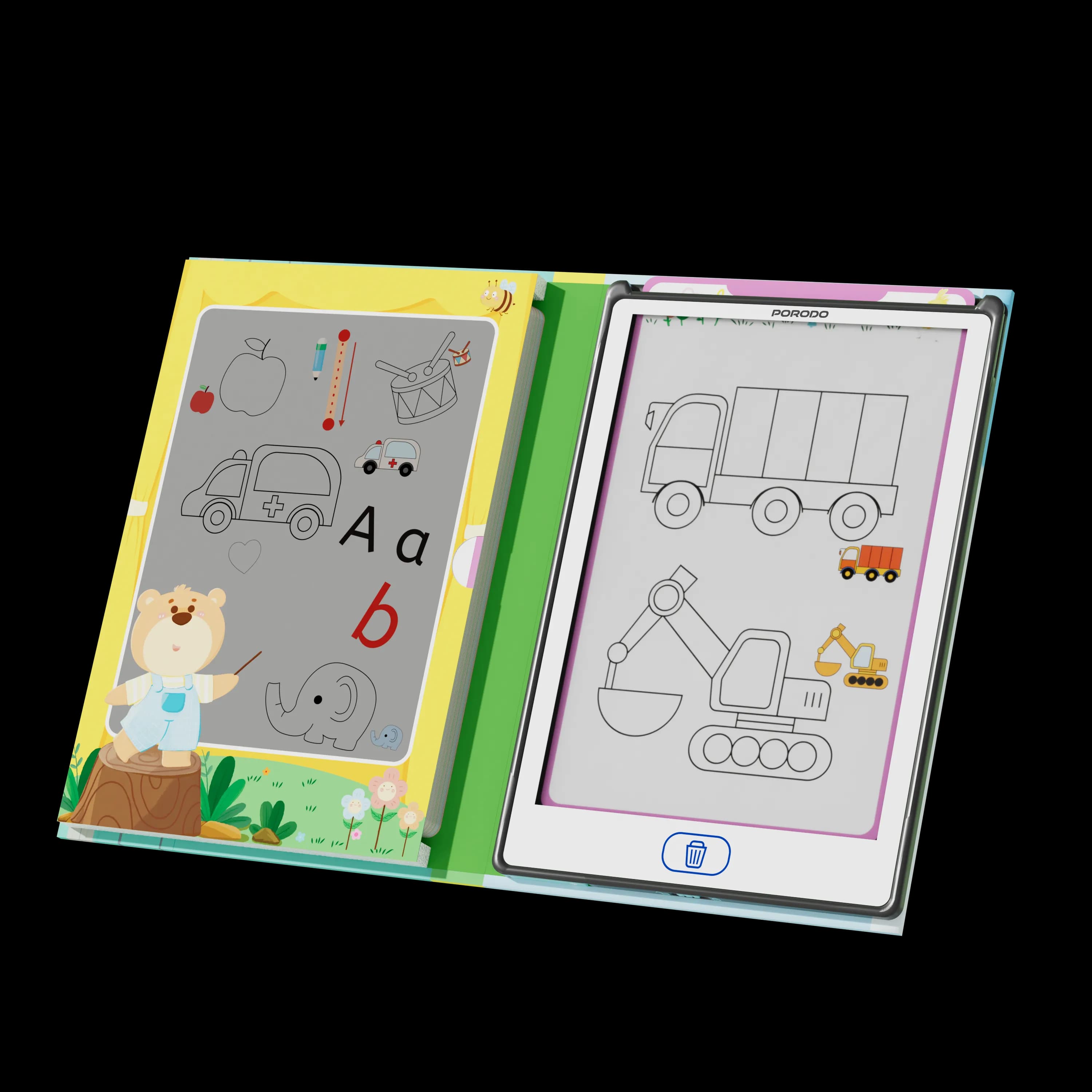 Porodo Kids Writing Tablet - Black 3