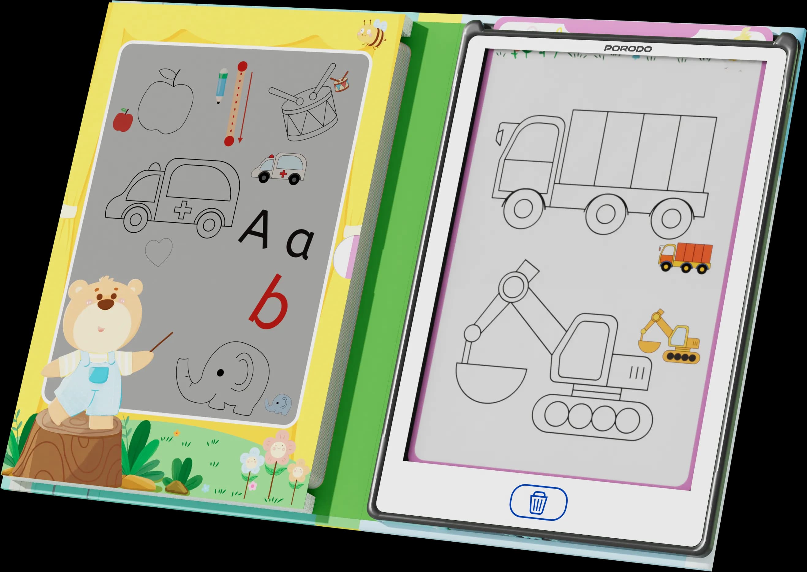 Porodo Kids Writing Tablet - Black 4