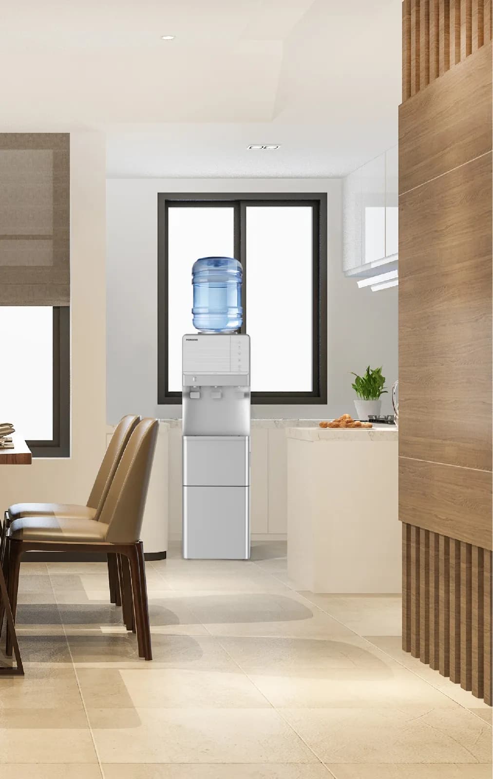 Porodo Water Dispenser & Ice Maker - Hot, Cold & Room Temp, Silver 2