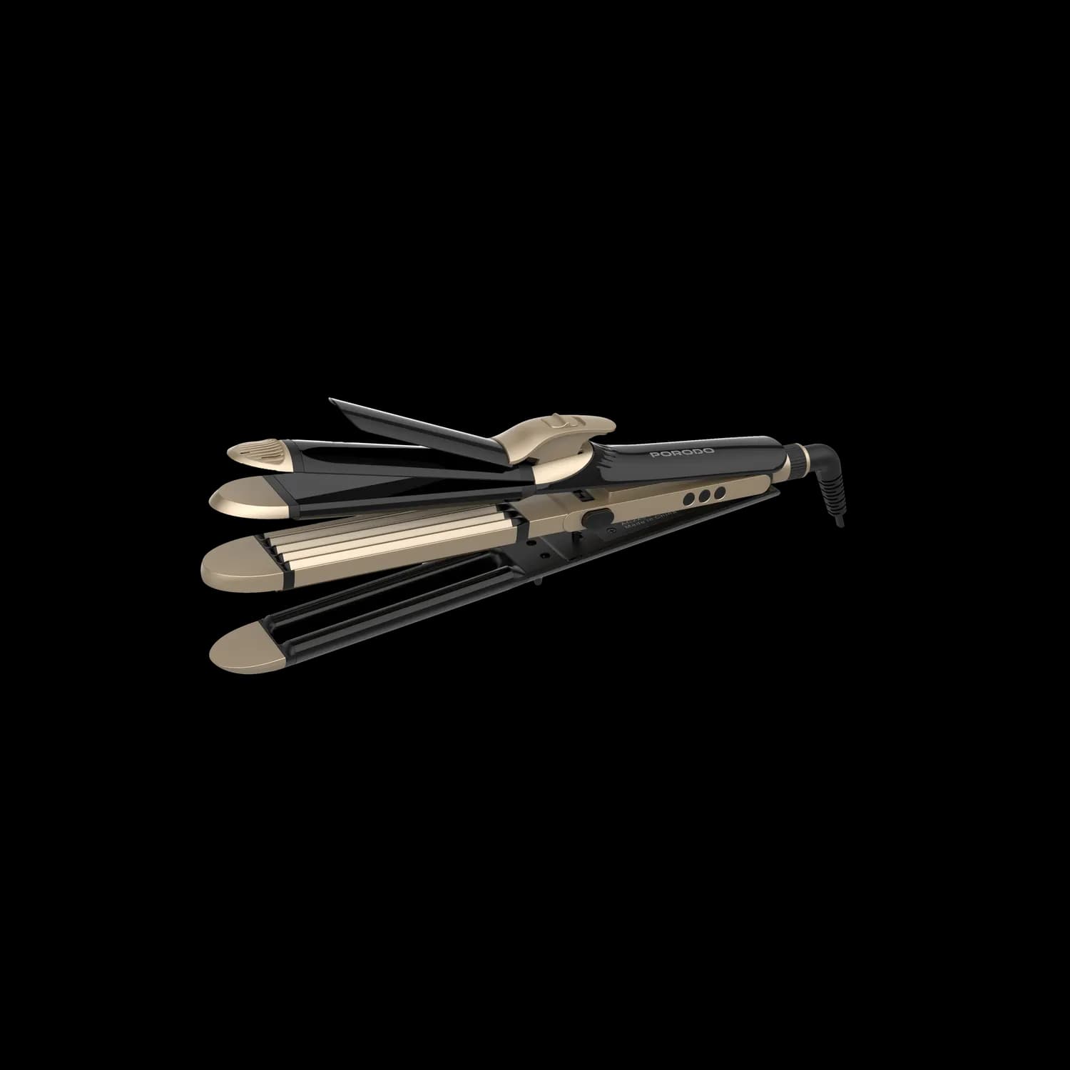 Porodo Hair Iron - 12 Heat Settings, Black 1 Porodo Hair Iron - 12 Heat Settings, Black 1