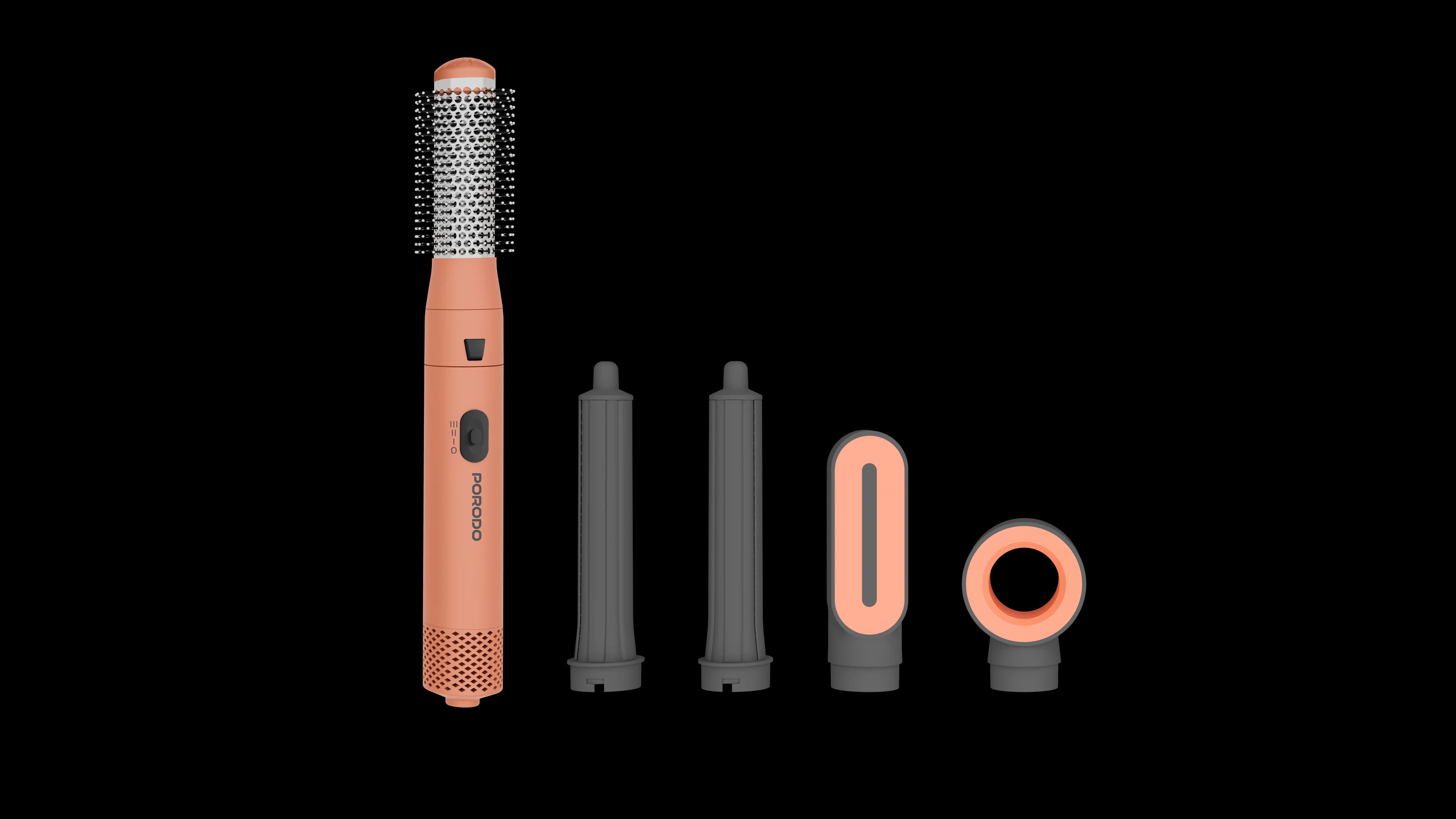Porodo Hair Styler TULIP PDLFST126PH - 5 in 1 Multi-Function, Peach — Peach 3