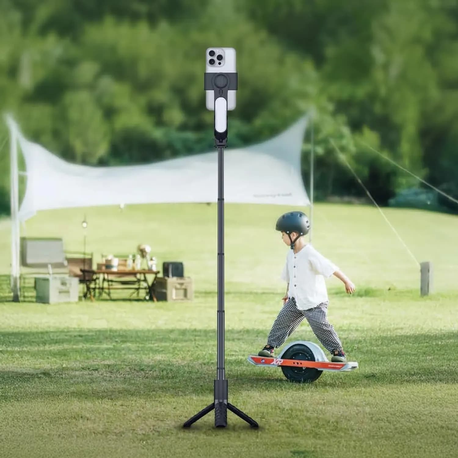 Porodo Gimbal Stabilizer QuadBase - Bluetooth 5.2, Foldable, Black 2