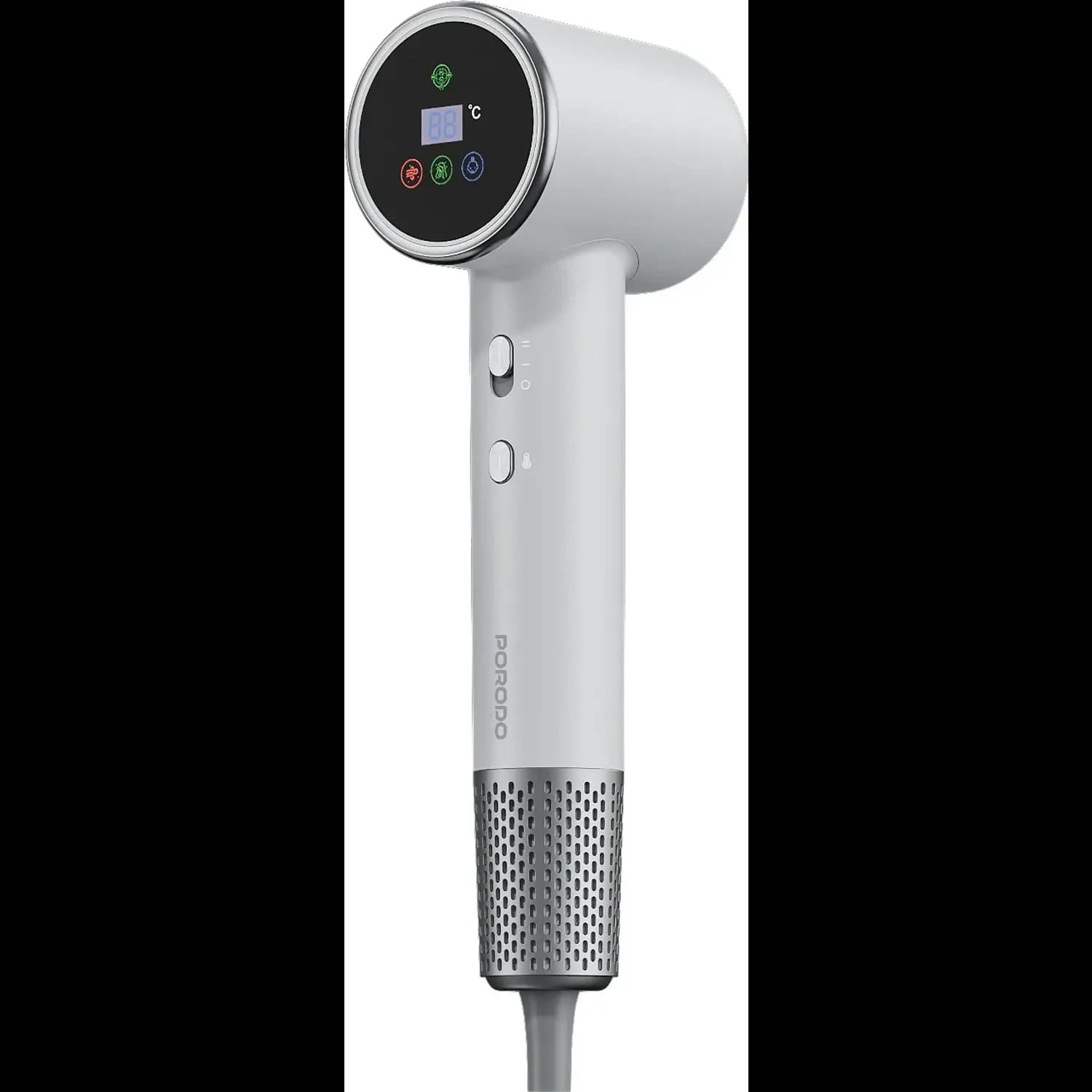 Porodo Hair Dryer - Ionic, Magnetic Nozzle, White 1 Porodo Hair Dryer - Ionic, Magnetic Nozzle, White 1