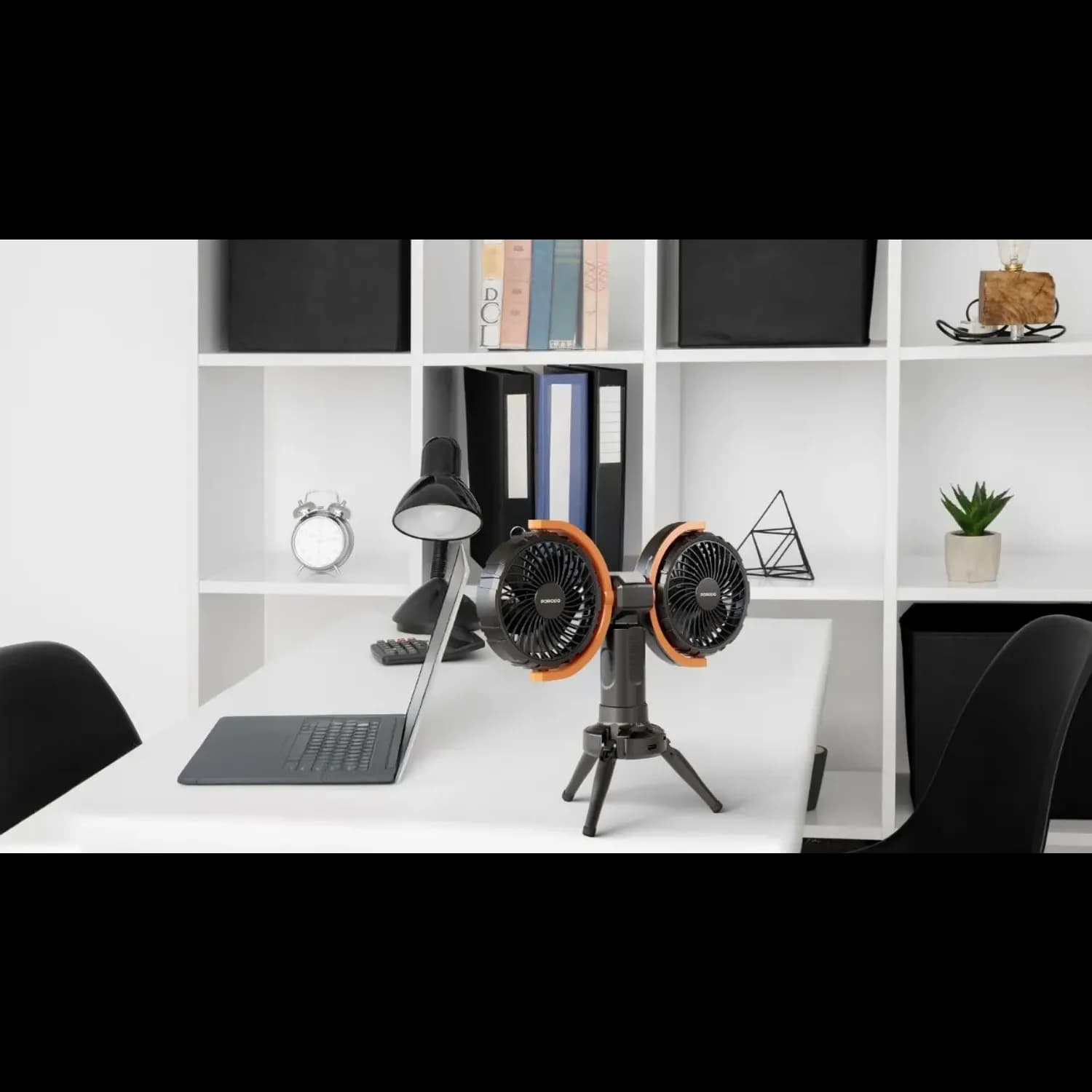 Porodo Fan - Dual-Head Oscillating, Black 4