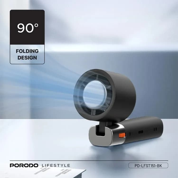 Porodo Handheld Turbo Fan - Adjustable Speed, Black 4