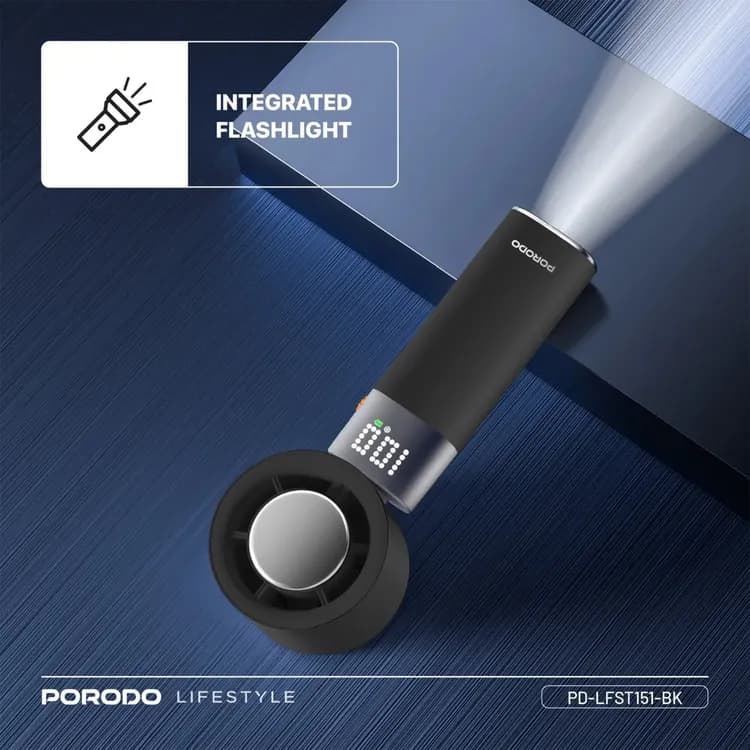 Porodo Handheld Turbo Fan - Adjustable Speed, Black 5