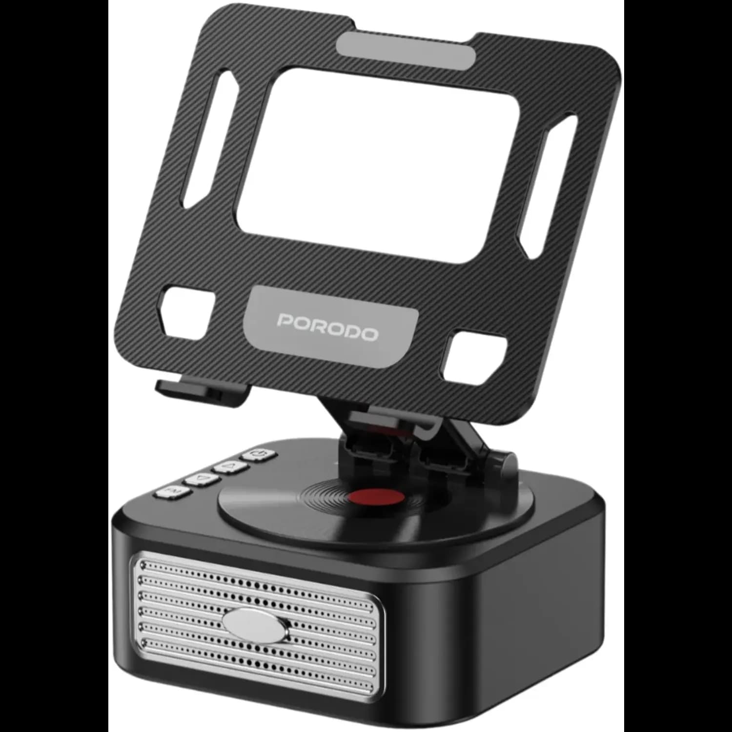 Porodo Tablet Speaker Stand PD-LFST175-BK - Bluetooth, Foldable, Black 1 Porodo Tablet Speaker Stand PD-LFST175-BK - Bluetooth, Foldable, Black 1