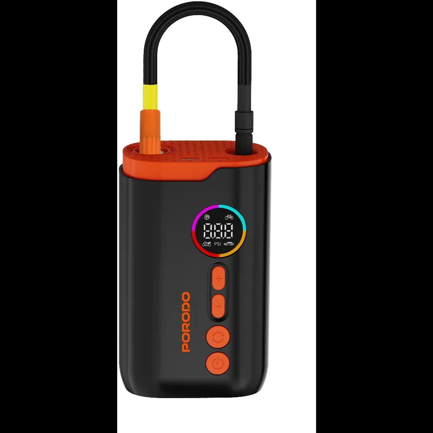 Porodo Electric Air Inflator - 150PSI, 4 Modes, Black 1 Porodo Electric Air Inflator - 150PSI, 4 Modes, Black 1